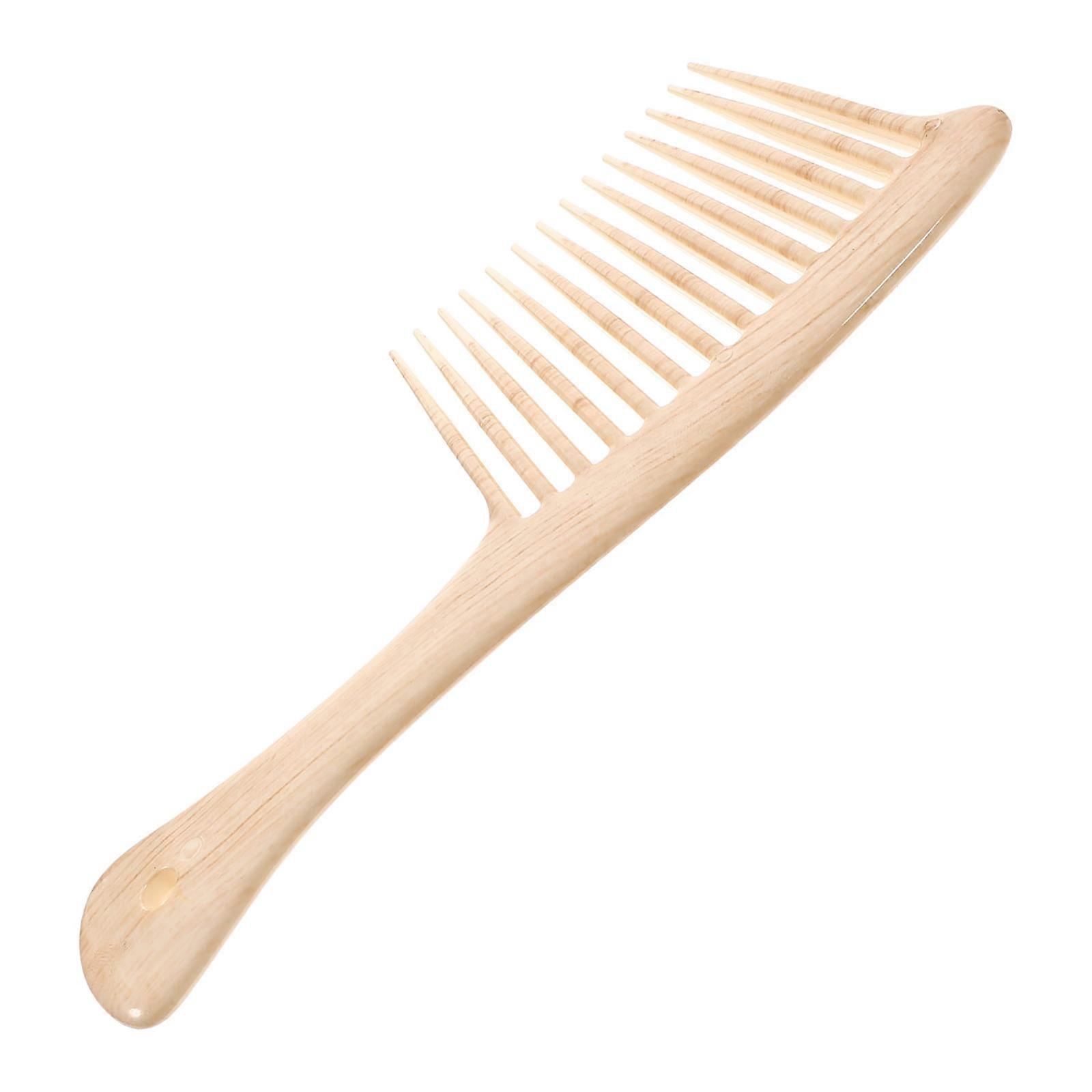 Wide Tooth Beard Comb for Smooth Detangling – Ergonomic Handle, Large Teeth Spacing, Suitable for Thick, Curly, Wet or Dry Hair Care and Styling