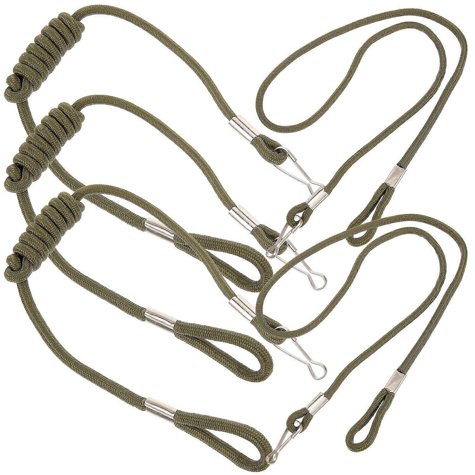 Multi-Use Keys Strap Keychain Ropes Vintage Style Elderly Accessory Olive Green 3.8x1.8cm Anti-Lost 5Pack