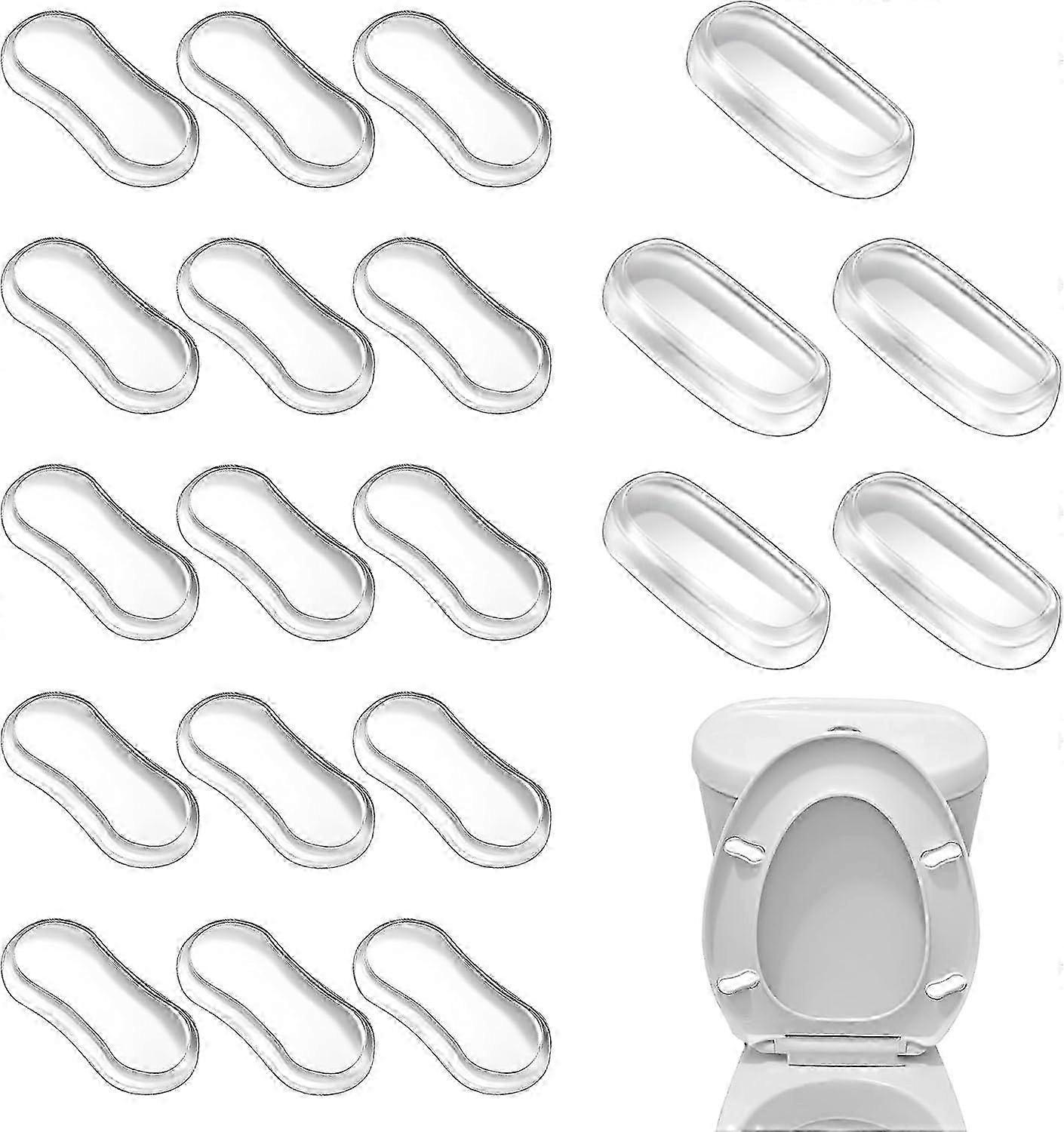20-Pack Toilet Seat Bumpers, Universal Replacement Buffers for Toilet Seats, Noise Reduction Components Suitable for Various Settings like H