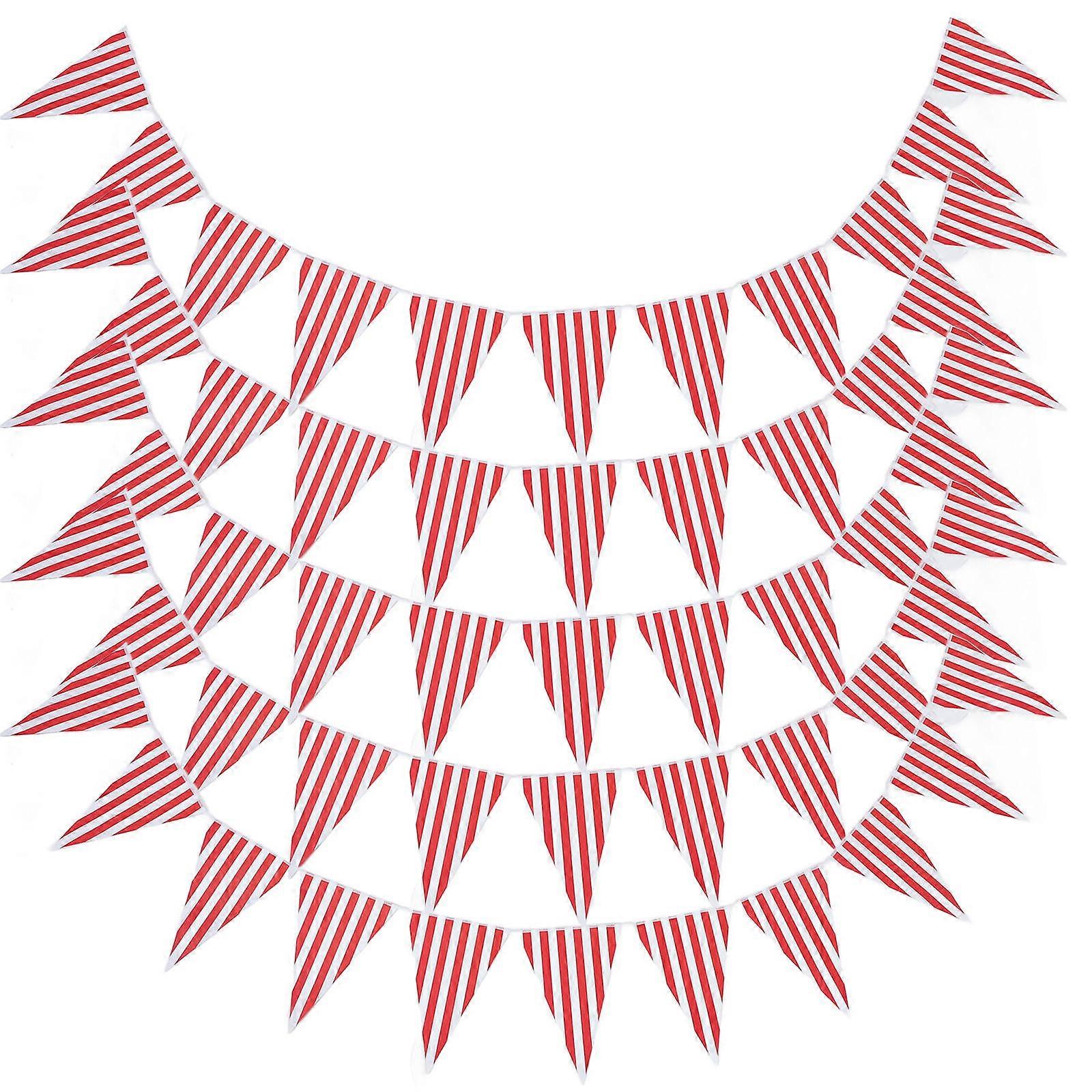 5 String Carnival Party Banner with Triangle Flags for Festive Birthday Decorations, Fade Resistant & Easy to Hang