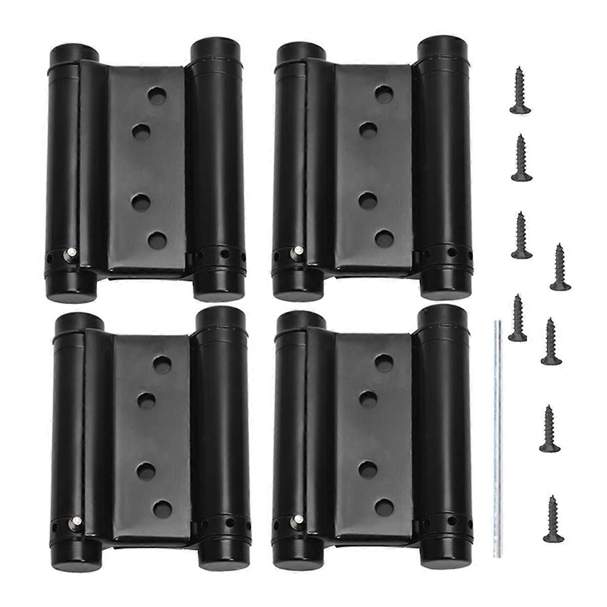 3inch Double Action Spring Hinges, Self Closing Door Hinges for Saloon Cafe Pub Swinging Doors, Including Pins 4-Pack A