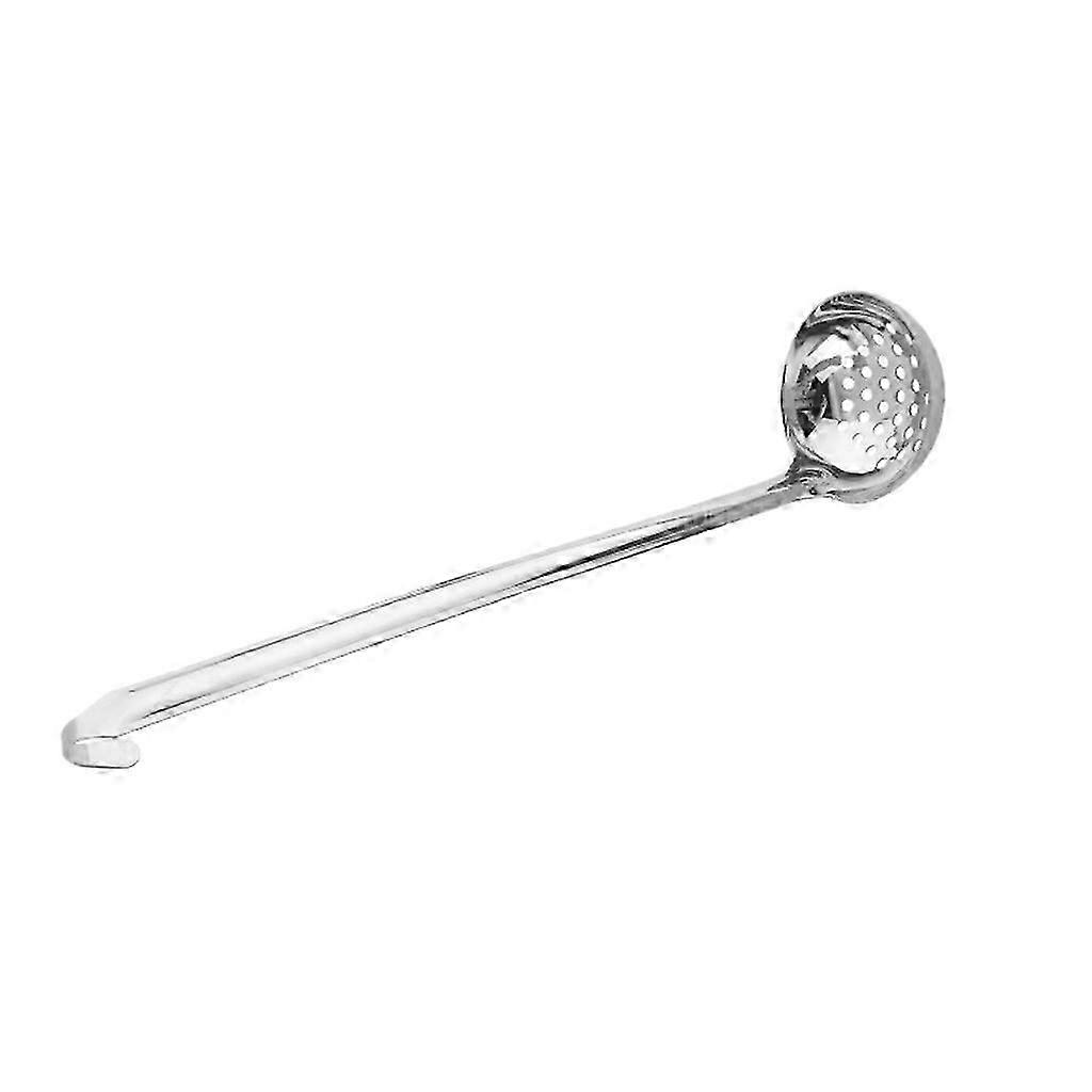 Stainless Steel Colander Filter Soup Ladle -Long Handle W Hook Kitchen 7cm