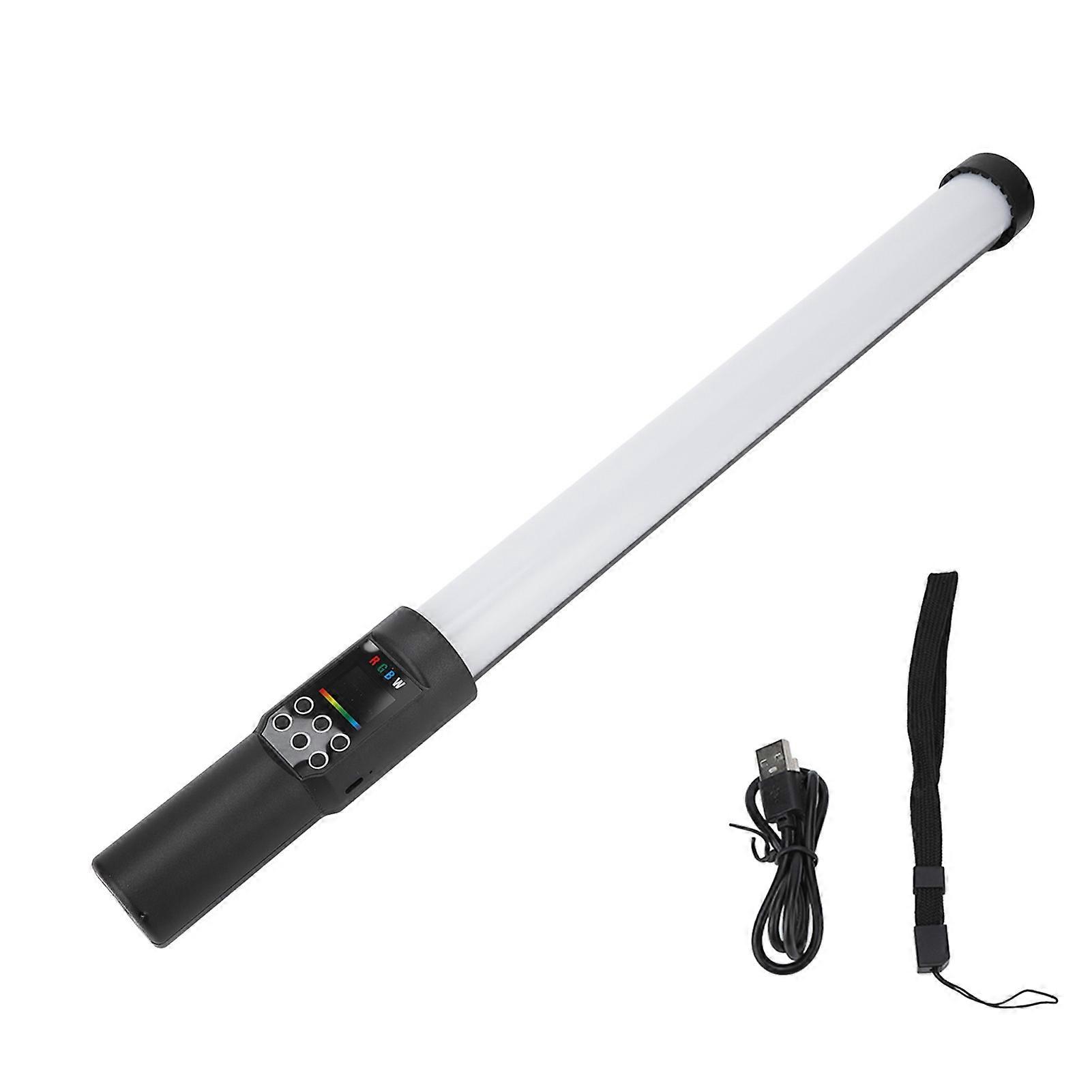 Lampe vidéo LED RGB portable, rechargeable, 3 000 K à 6 500 K, idéale pour les voyages et le camping en plein air.