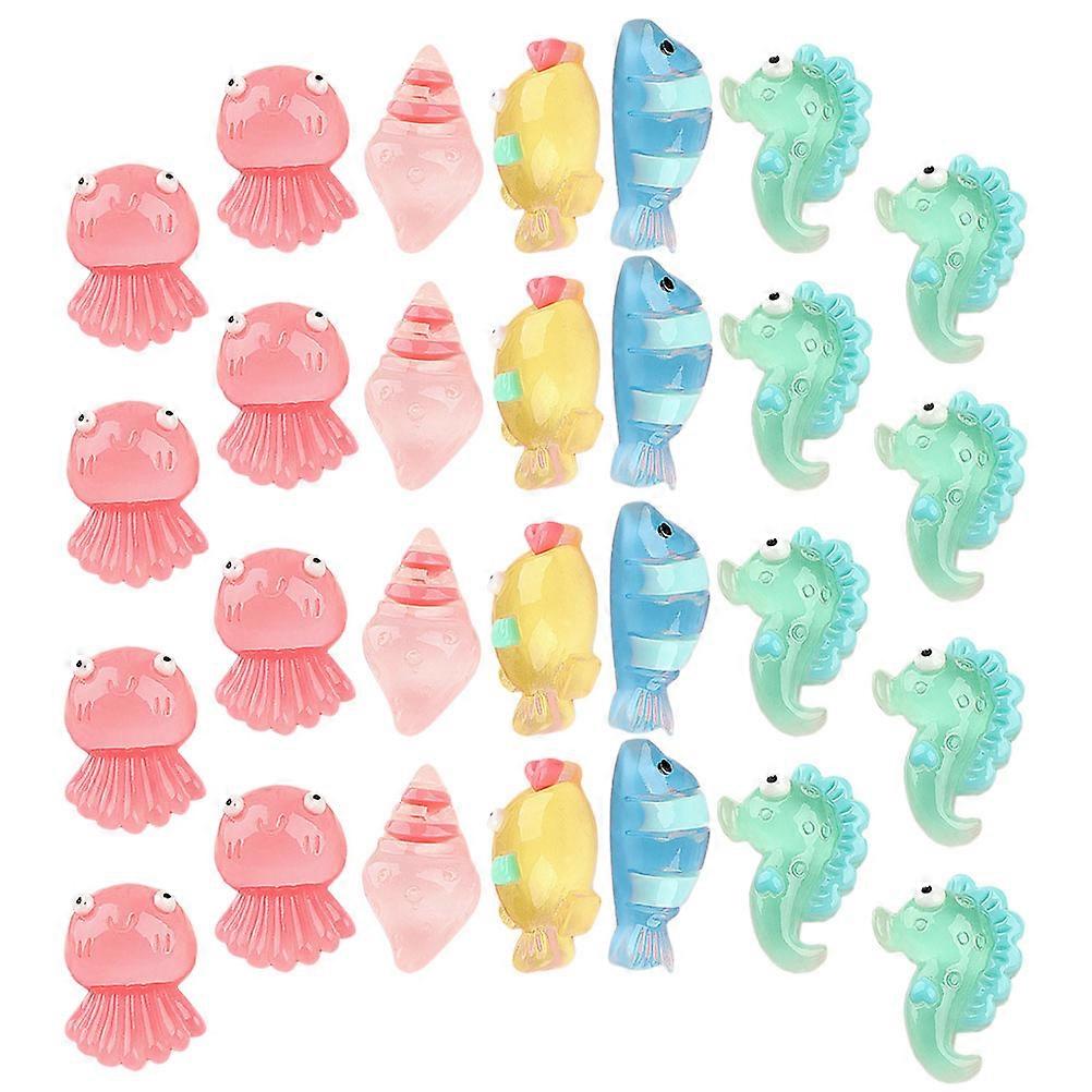 Miniature Marine Figures Marine Animals Model Ornaments Decorative 28Pcs