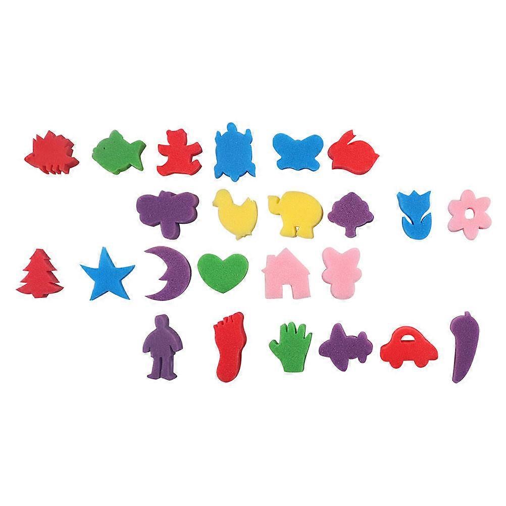 48pcs Painting Sponge Set with Fun Shapes – Lightweight, Easy to Use Art Supply for Crafts & Educational Painting Activities