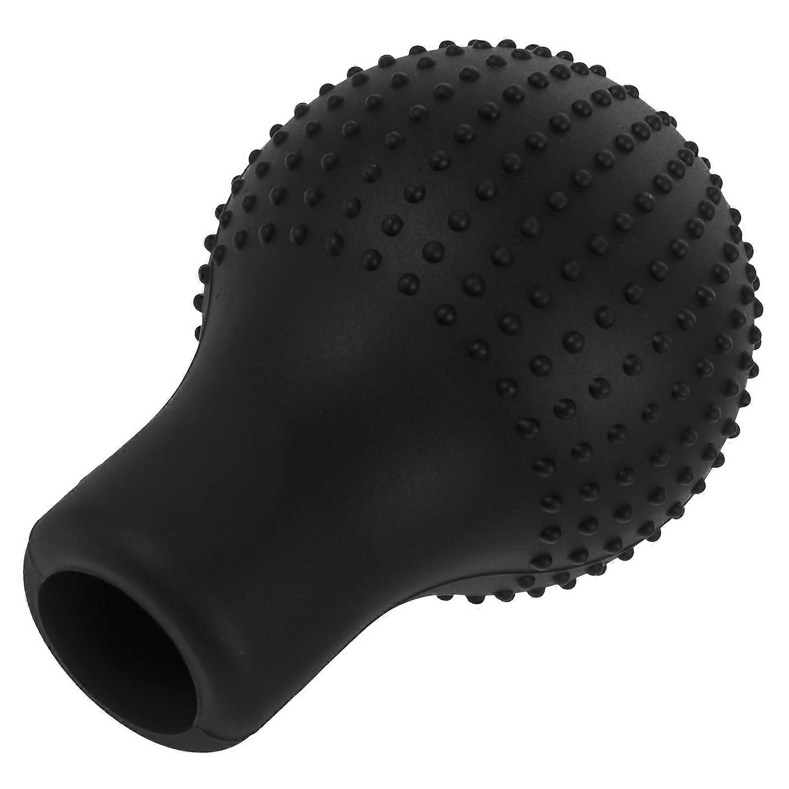 Non Slip Shift Knob Boot Cover for Manual Cars, Durable Silicone Gear Shift Retainer Sleeve, Easy Installation, Classic Black Design to Protect and