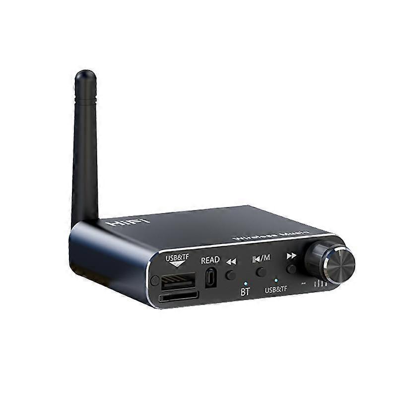 Portable Bluetooth Receiver Audio AUX Adapter Supports USB Disk, TF Card With Remote Control D19