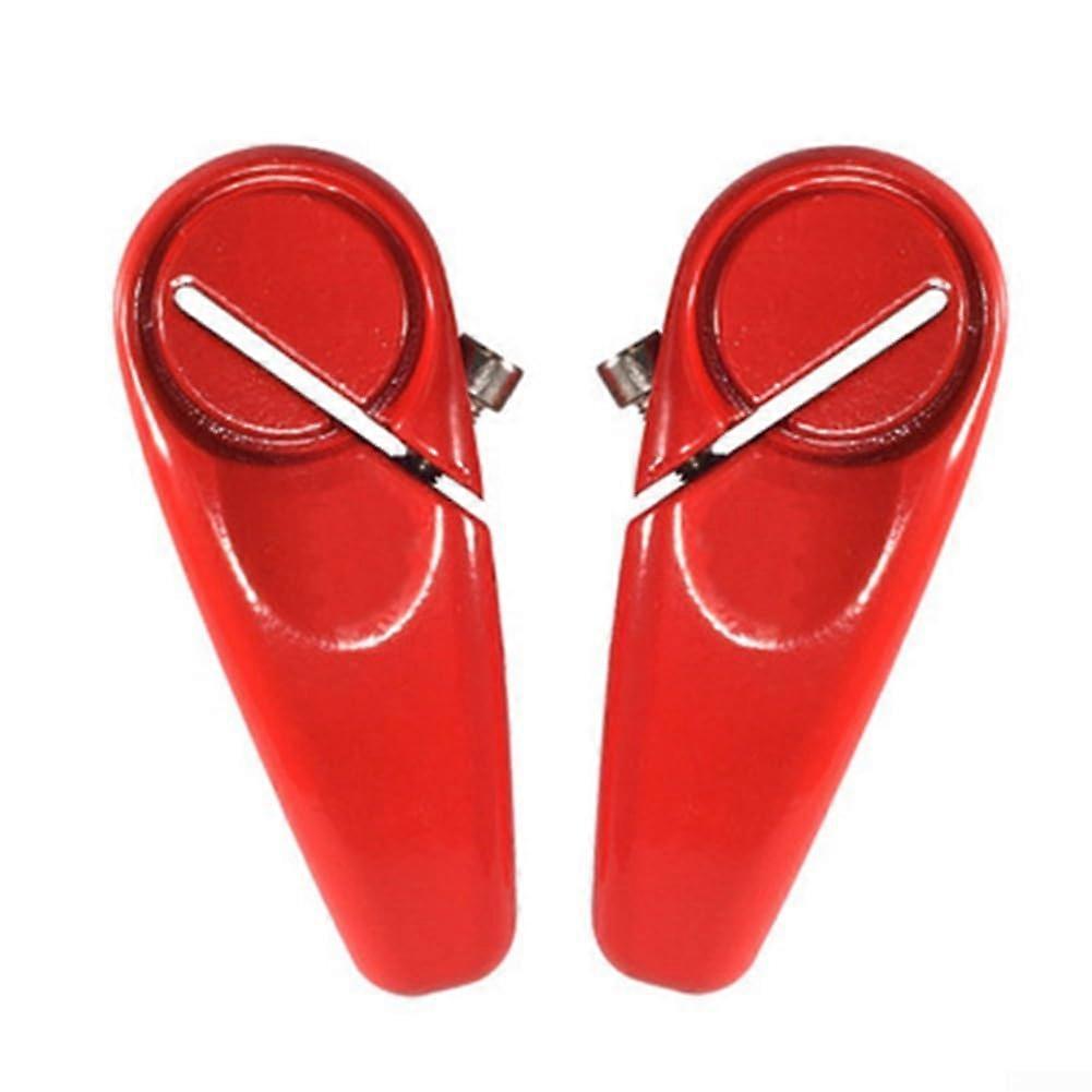 Lightweight aluminum auxiliary handlebar ends for improved bicycle control (red)