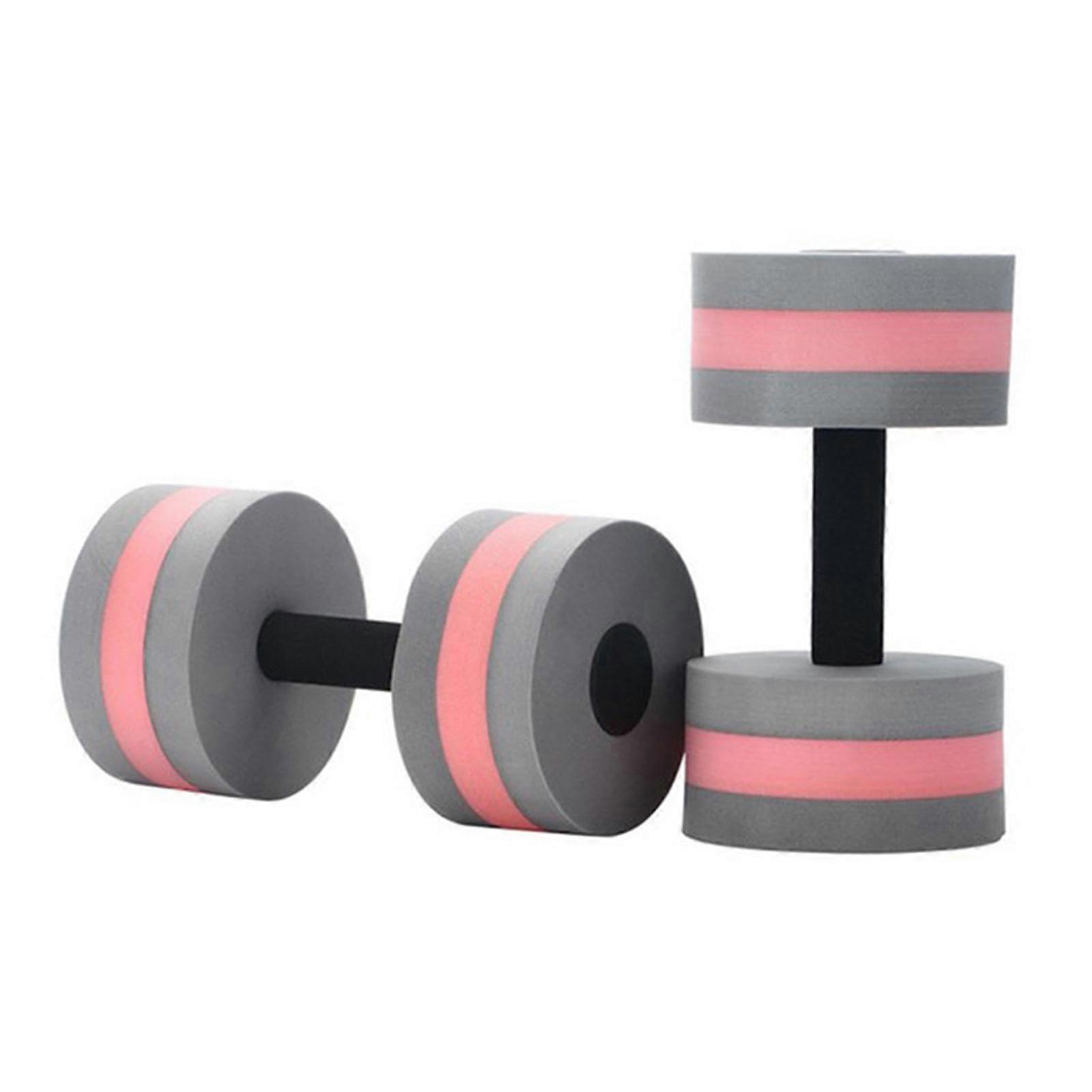 Water Aerobics Dumbbells, Set of 2 Foam Dumbbells for Aqua Fitness Gray