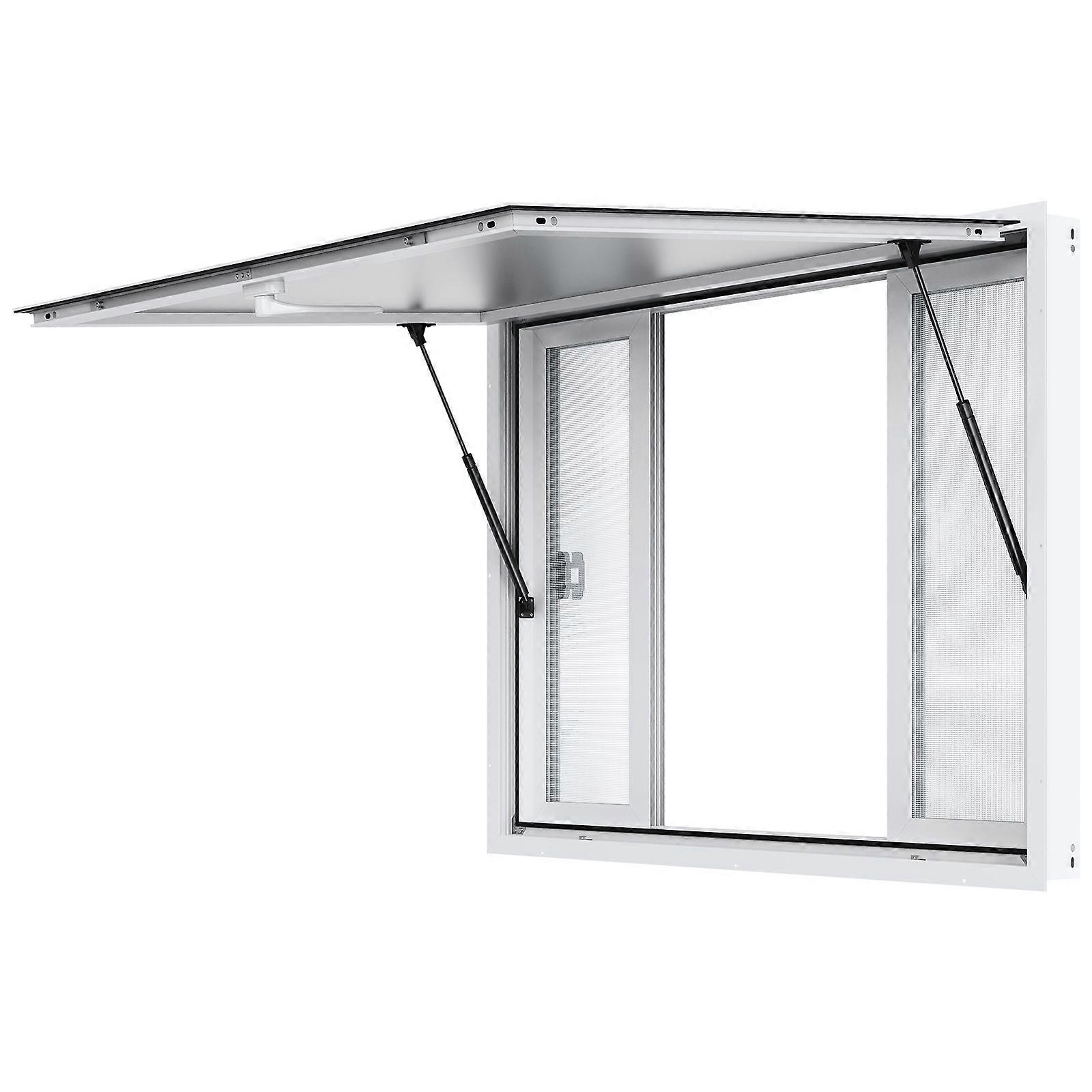 Concession Window for Food Truck, 48"x36" Aluminum Alloy Service Window, Up to 85 Degrees Serving Window with 4 Sliding Windows