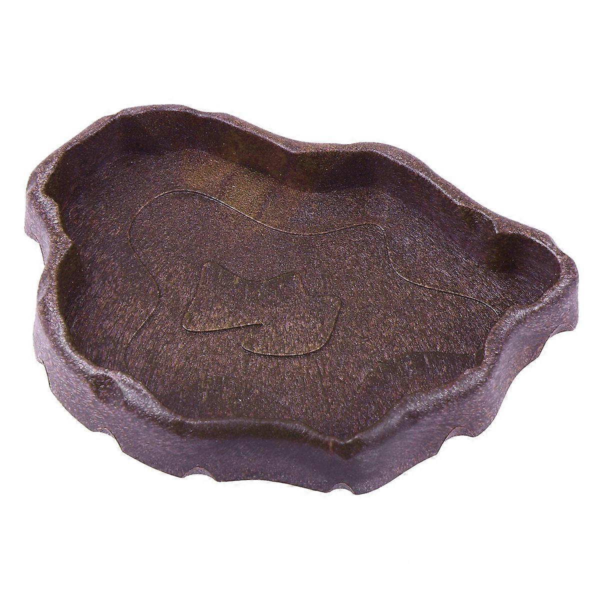 Practical Resin Food Bowl for Small Pets and Reptiles Coffee Size