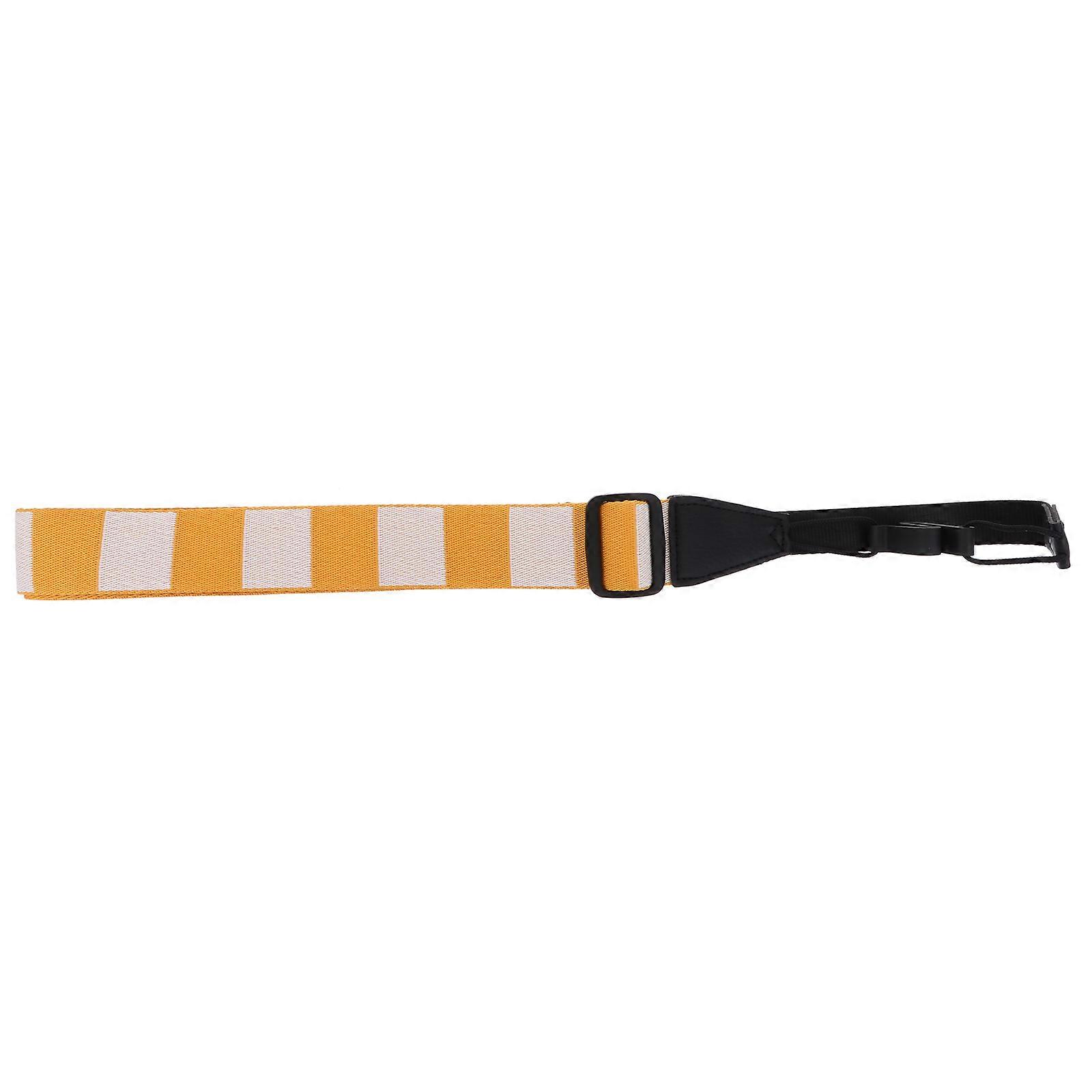 Durable Ukulele Strap Double Hooks For Musical Instruments Performance Yellow 3.8x100cm 1Set
