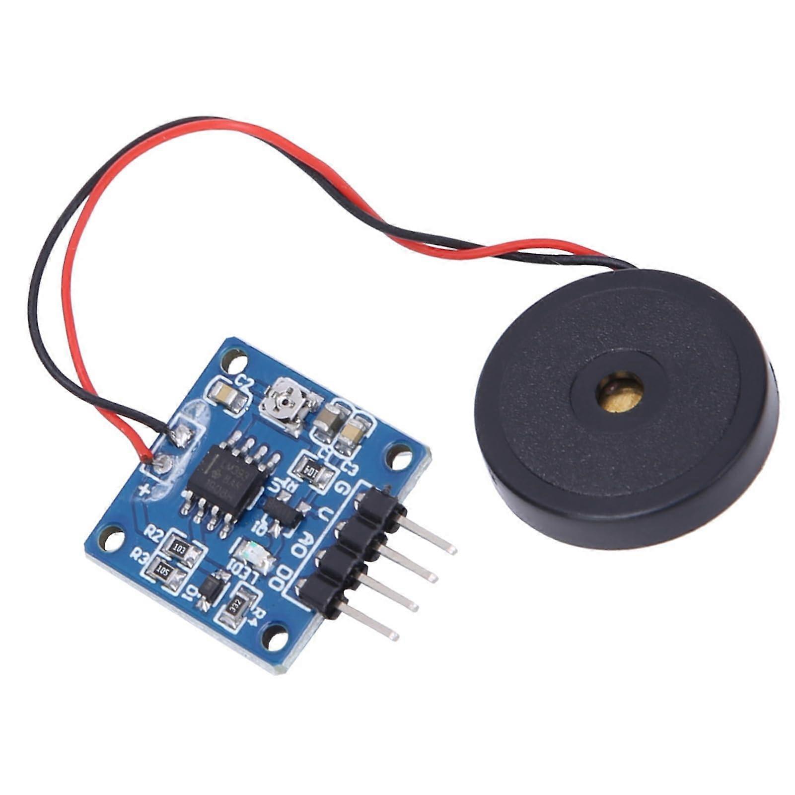 Piezoelectric Vibration Sensor Module With Analog And Digital Output 5V DC Compact Tapping Detection