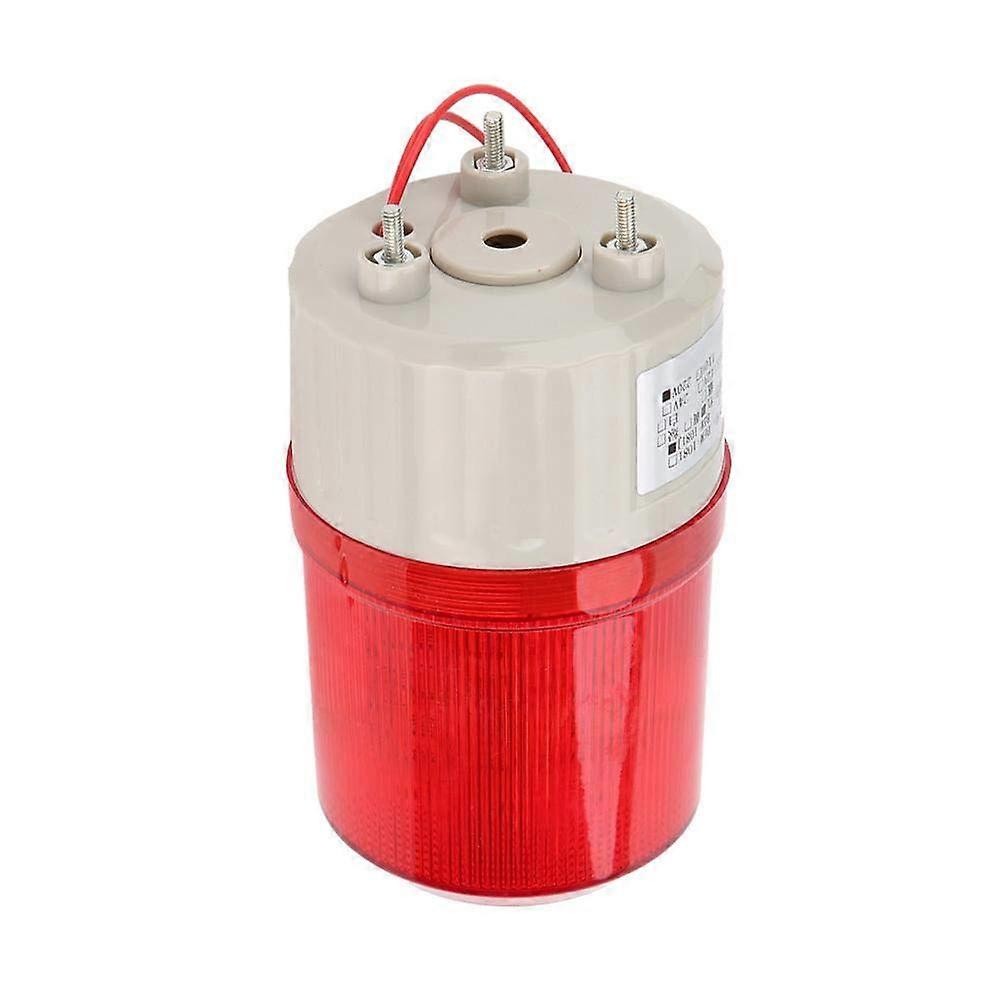 220V Red LED Warning Lights with Acoustic Optical Alarm System, Rotating Emergency Strobe Light, Push Buttons and Indicators
