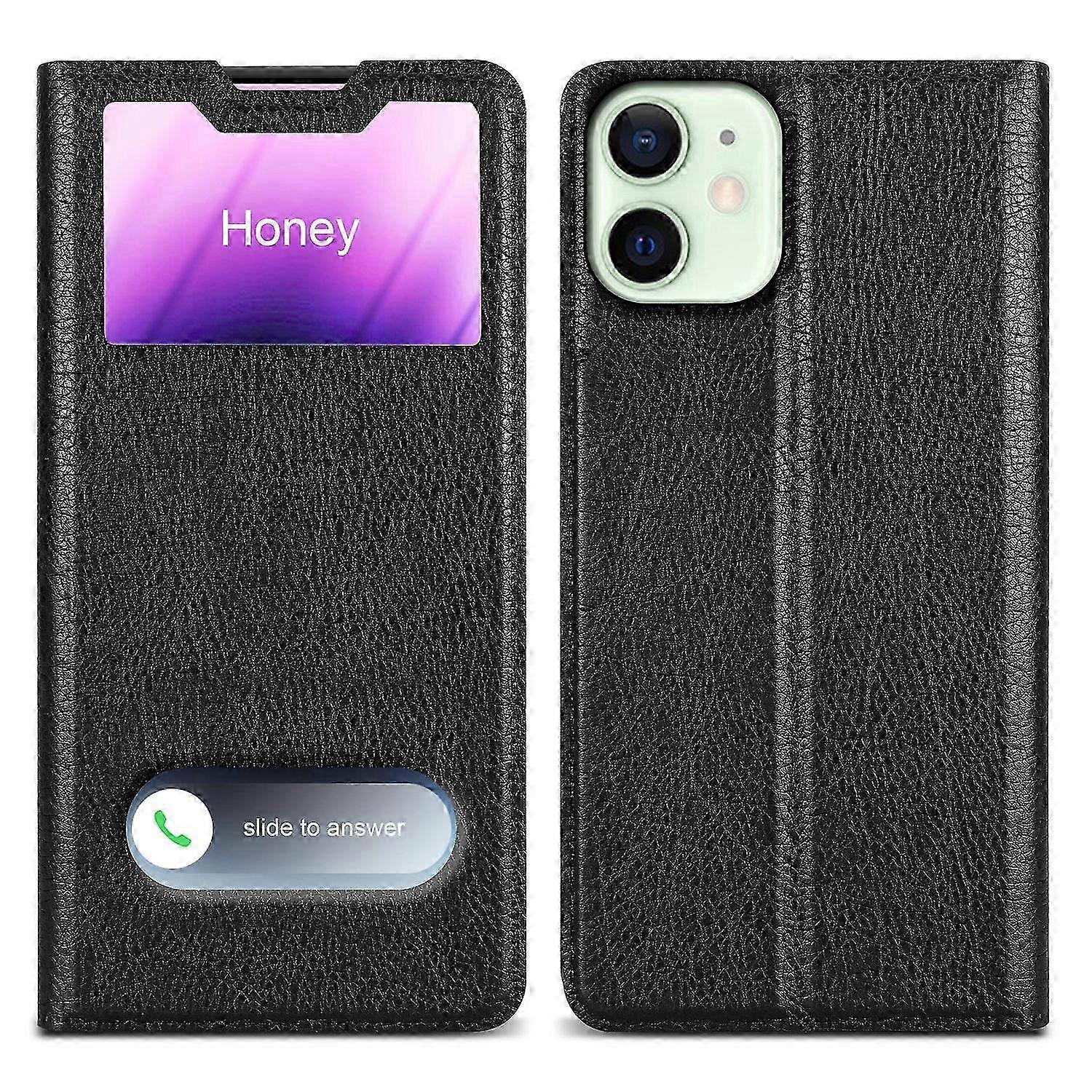 Protective Case for a Certain Brand's iPhone 12 MINI - Features 2 Viewing Windows for Enhanced Functionality