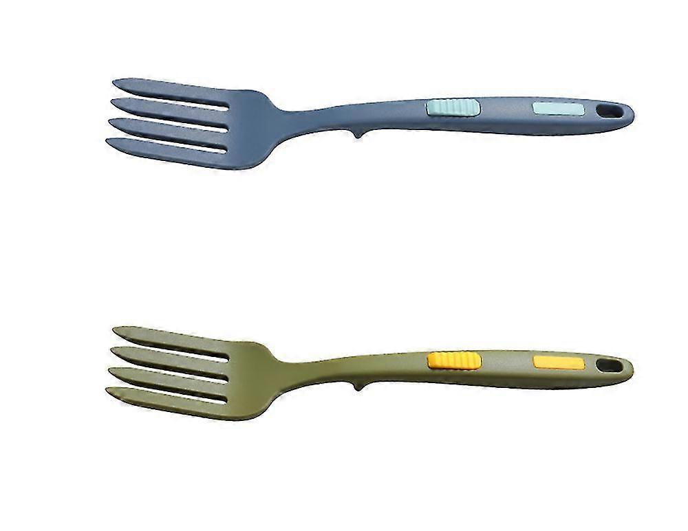 Pack of 2 Silicone Dinner Forks Flexible Cooking Fork Silicone Cooking Fork for Kitchen Stir Mixing Puree