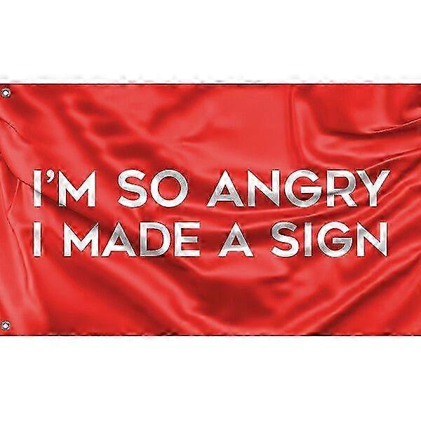 Unique Design Flag: I'm So Angry, Available in 3x5 Ft / 90x150 cm and 4x6 Ft / 120x180 cm Sizes