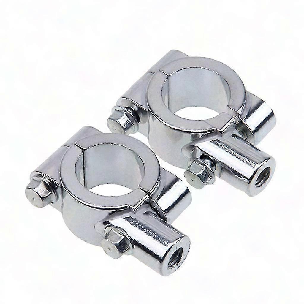 Universal Motorcycle Chopper 7/8" Handlebar Mirrors Mount Clamps Adapters