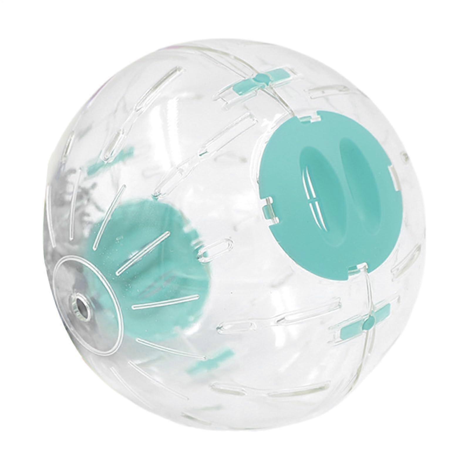 16 cm - Transparent Silent Hamster Exercise Toy with Ventilation Hole for Guinea Pigs, Chinchillas, Gerbils, Ferrets, Blue