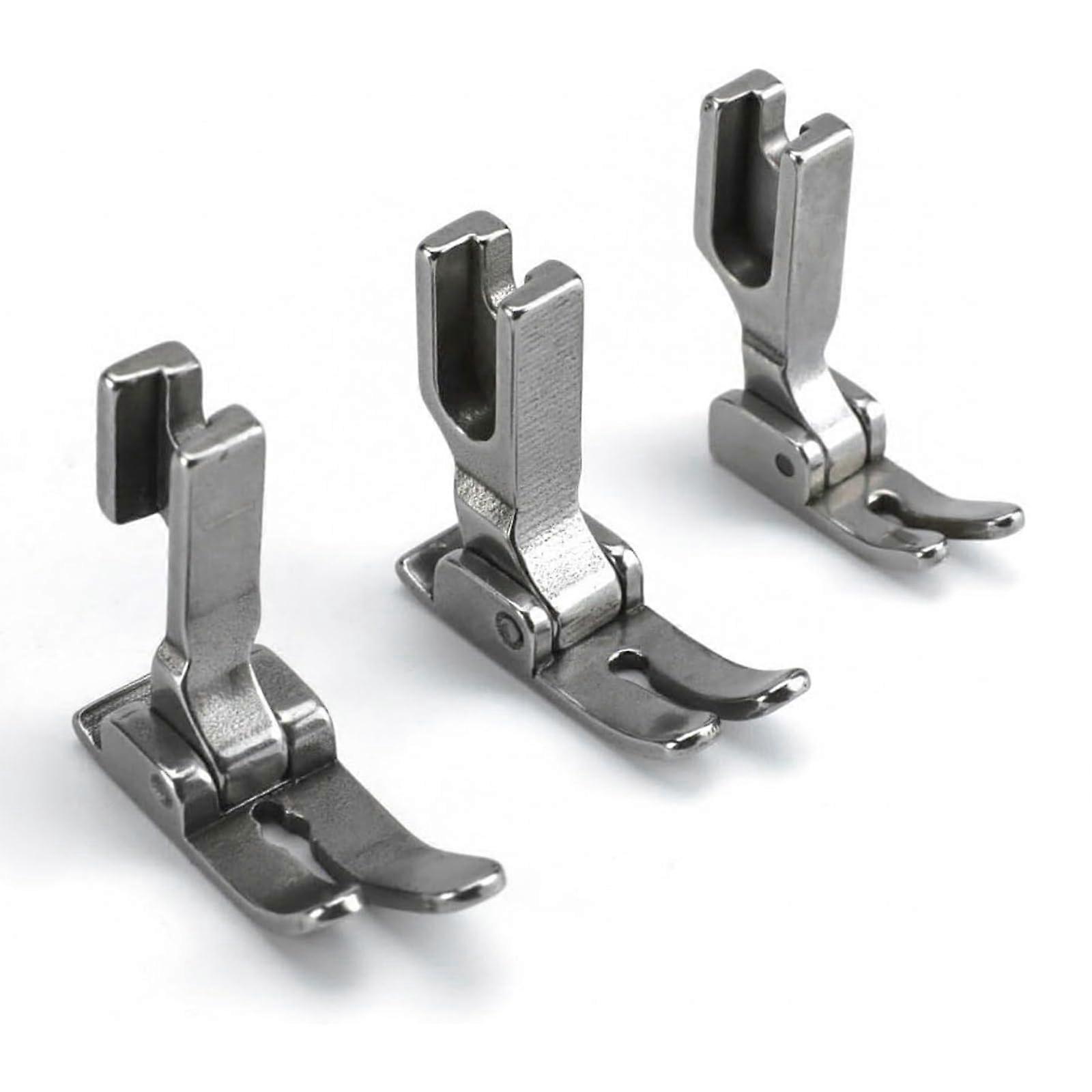 3 Pack Strength Sewing Machine Presser Feet Set with Steel Texture and Enhanced Sewing Efficiency