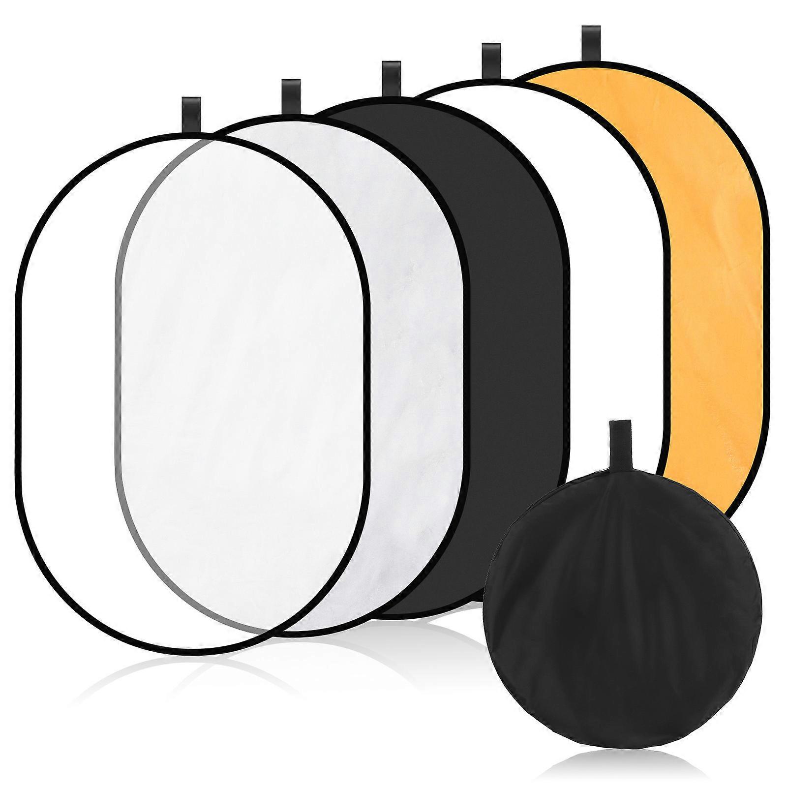 Five in One Collapsible Light Reflector Set – Translucent Photo Lighting Panel for Outdoor & Studio Use – Portable, Durable, Easy Setup