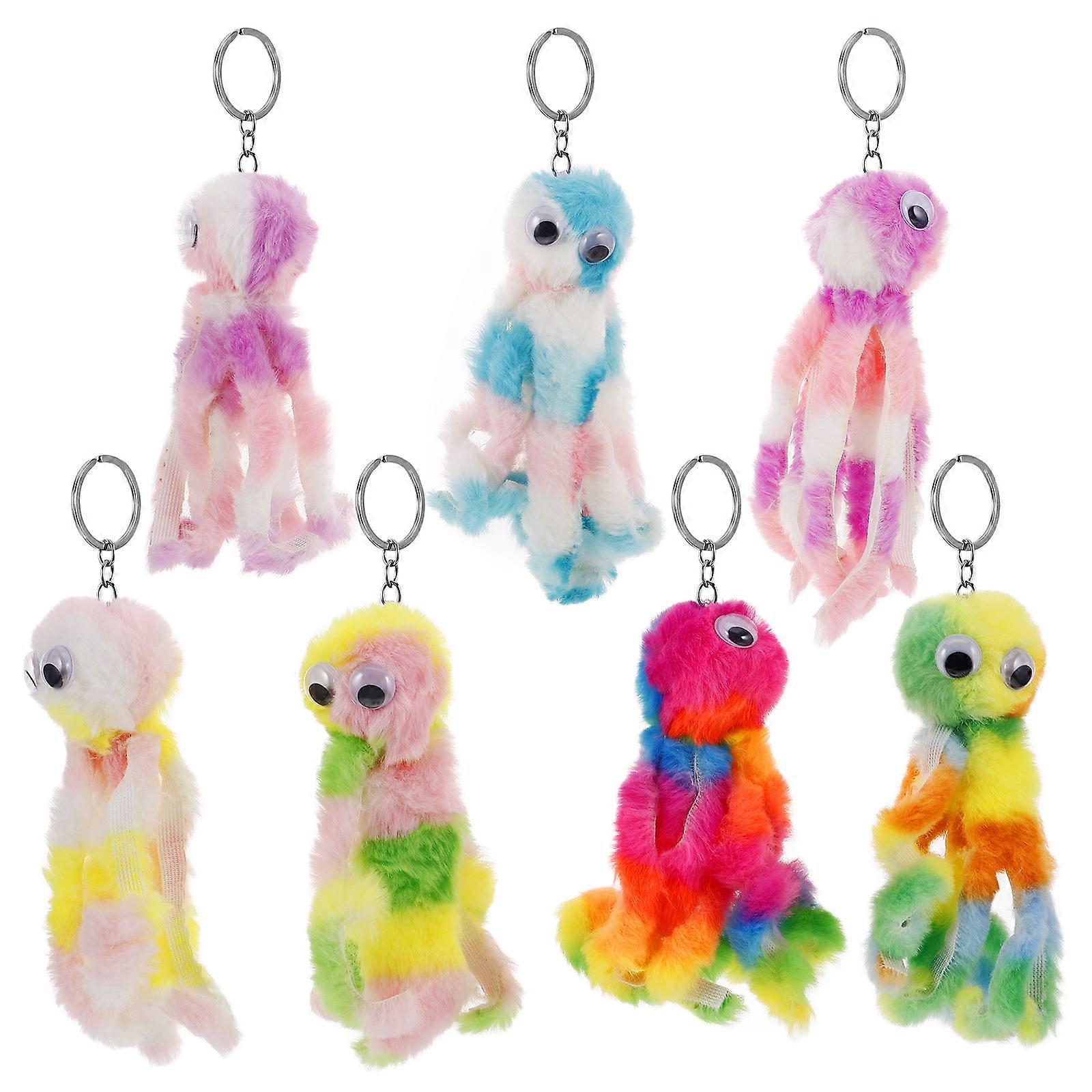 Cute Kawaii Octopus Plush Keychain Soft Animal Keyring for Backpacks Car Keys Bag Charm Fun Versatile Accessories