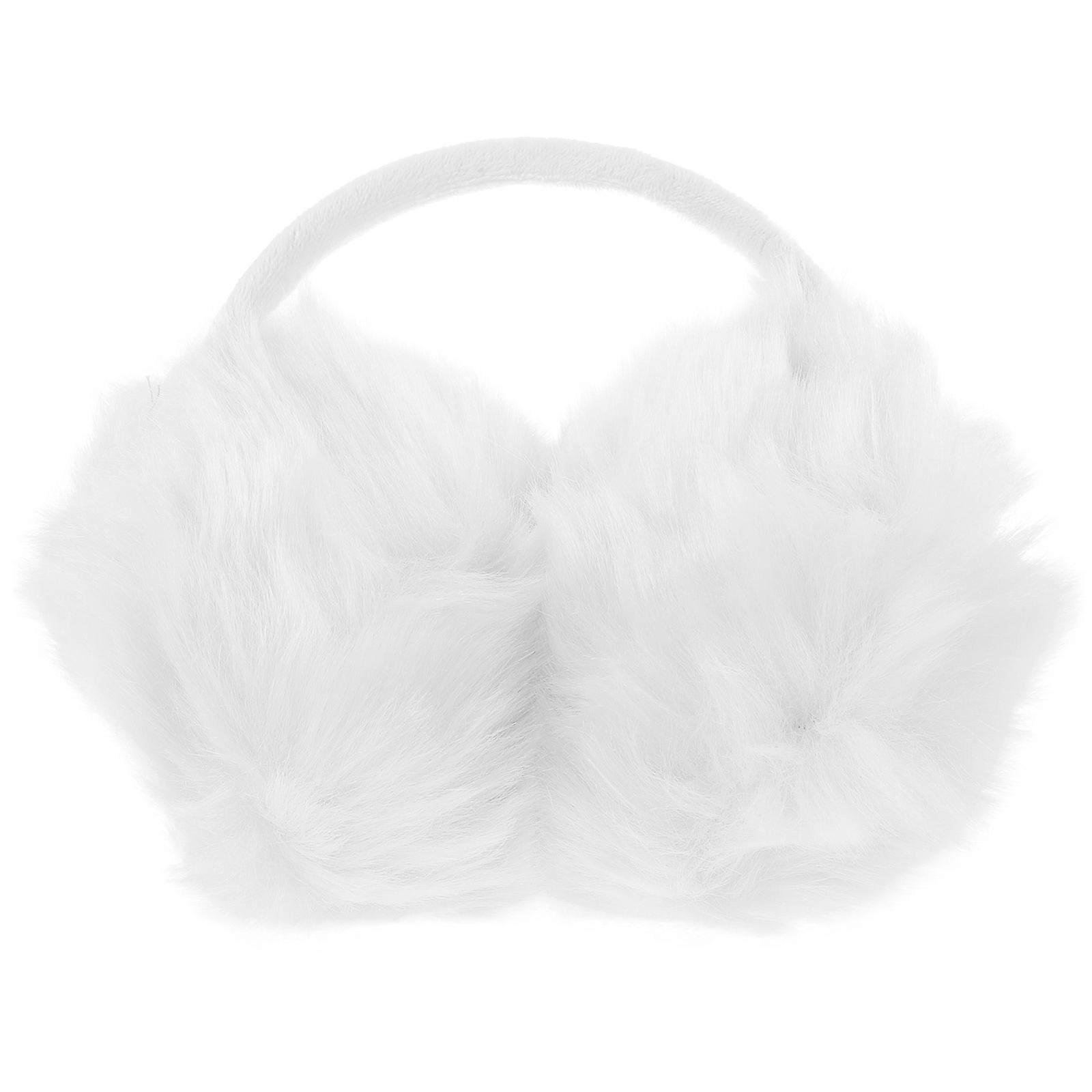 It sounds like you're referring to **plush ear muffs designed to be worn behind the head**, ideal for keeping your ears warm during cold weather