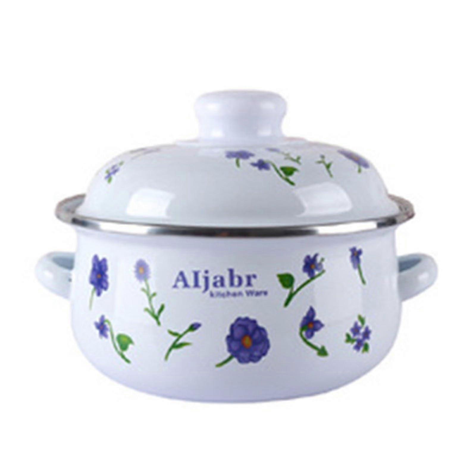 Enamelled Cast Iron Oven With Double Handles - Multipurpose Stockpot, Dutch Pot, 18 cm, Color C