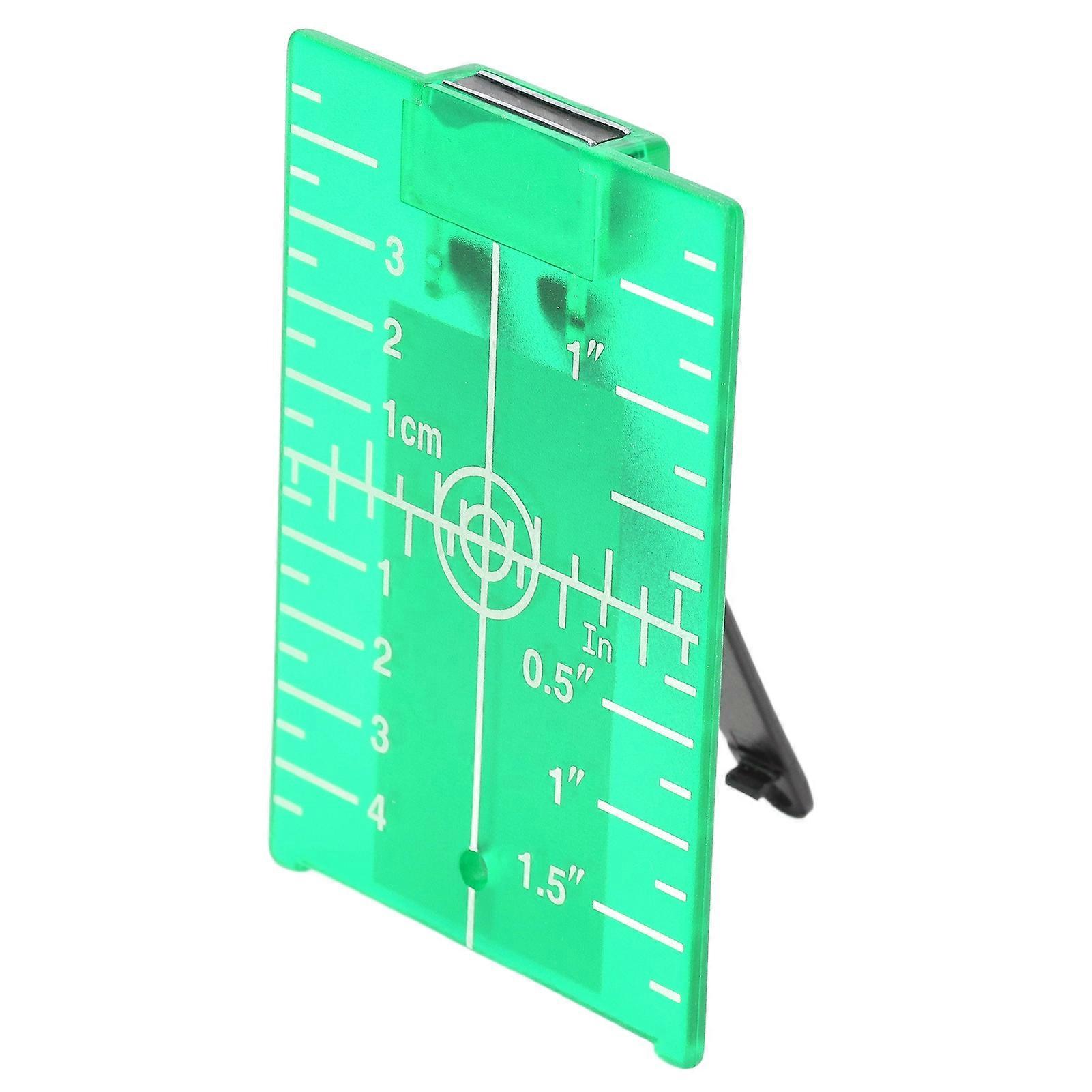 Plastic Laser Leveling Target Magnetic Floor Target Card Plate with Bracket Inch Metric Scale