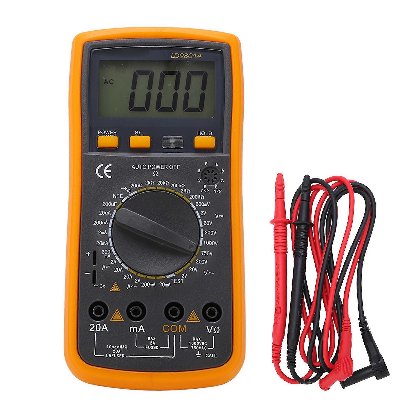 Digital-Multimeter Handheld LCD Überlastschutz Funktion Hintergrundbeleuchtung Display AC DC Multimeter