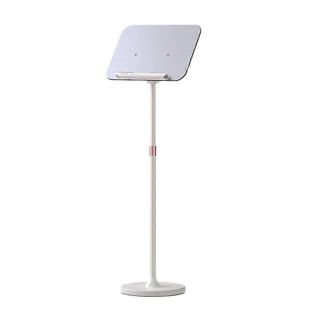 Portable Music Stand for Phone and Tablet, Professional Desktop Sheet Music Holder, Adjustable Support Stand, White
