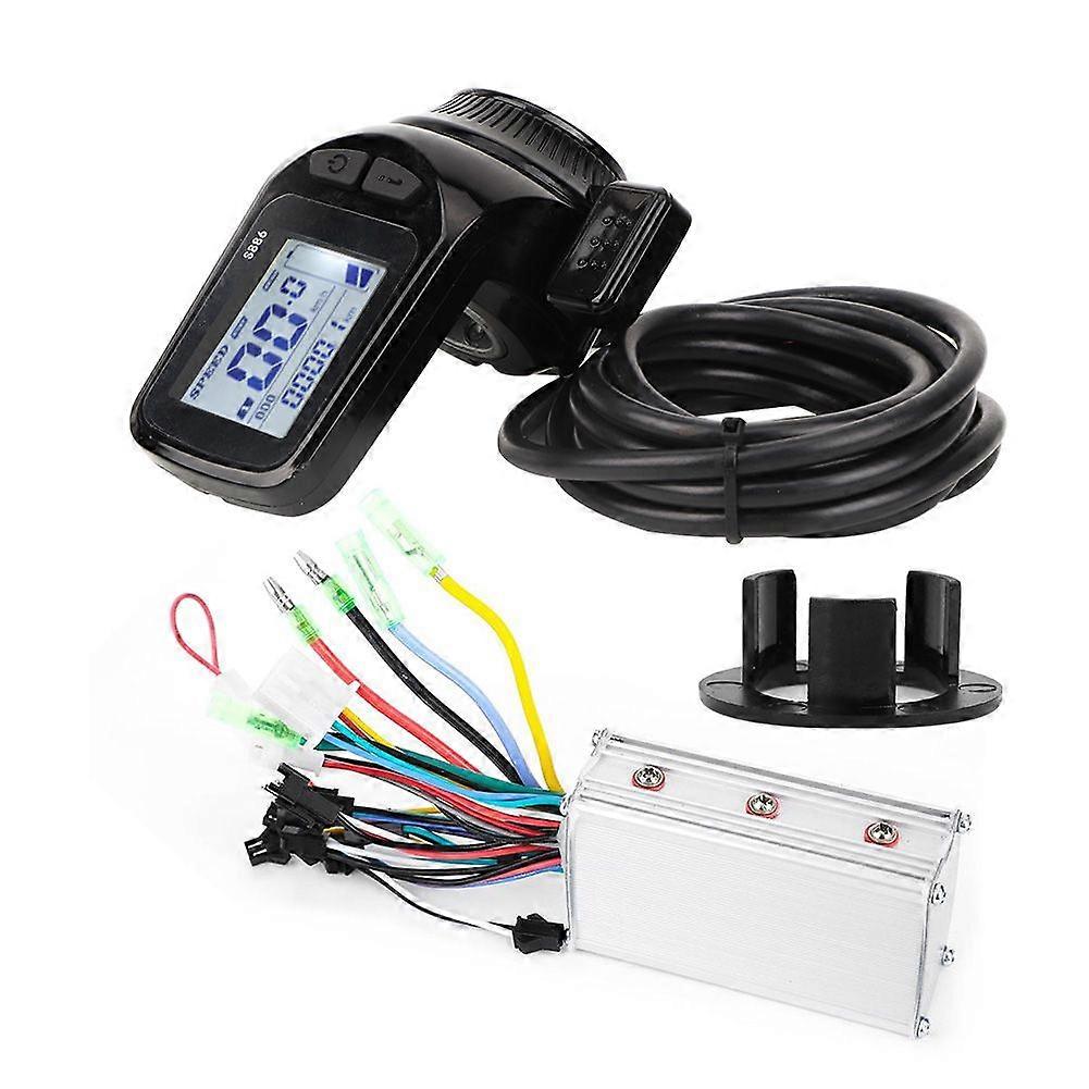 48V 350W Brushless Motor Controller LCD Display Thumb Throttle for Electric Bicycle ScooterYMQX)