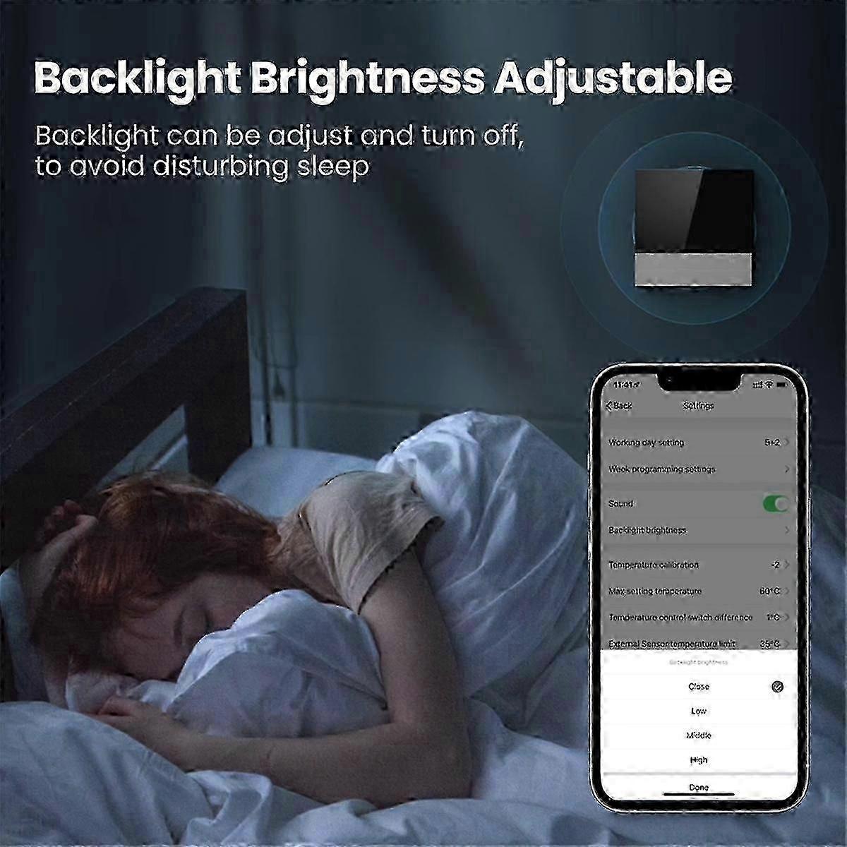 Tuya WiFi Smart Thermostat Electric Heating Temperature Controller for Home Alexa(A) jn