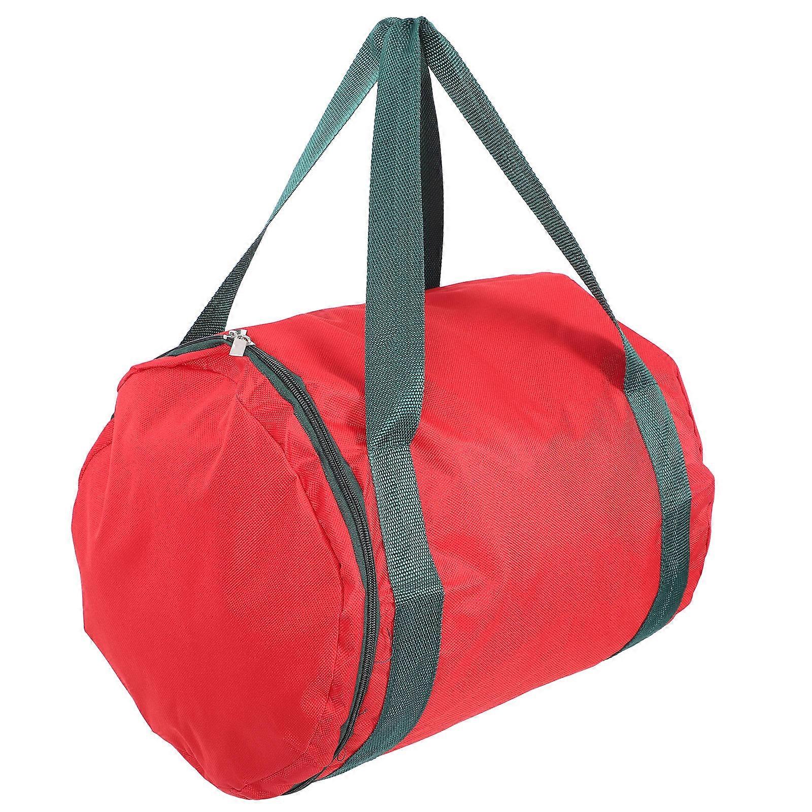 Waterproof Christmas Light Storage Bag Round Shape Simple Design For Event Organizers Red 35.00X30.00X30.00CM 1Set