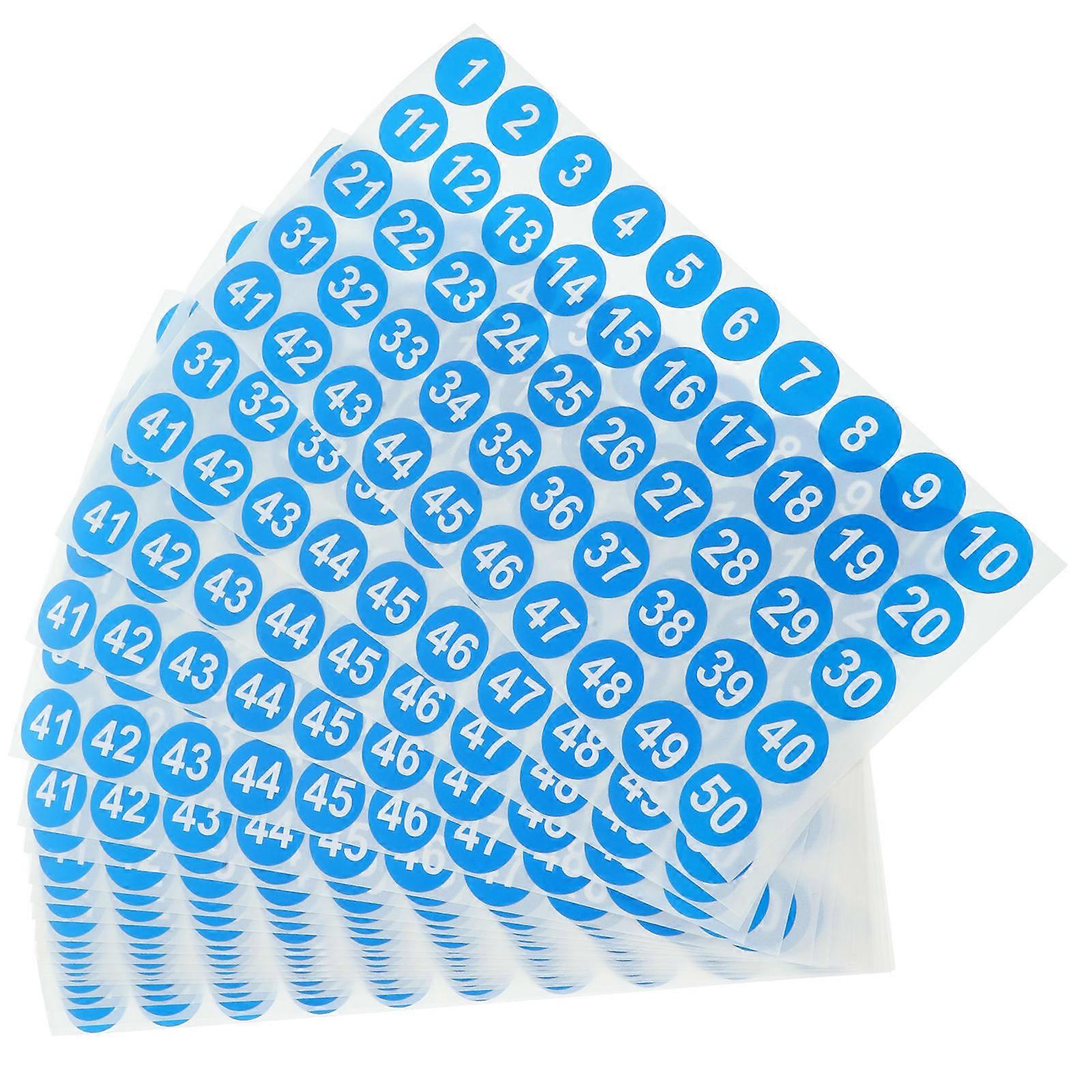 Mini Number Stickers Number Classification Stickers Classification Office Labels Blue 20Pack