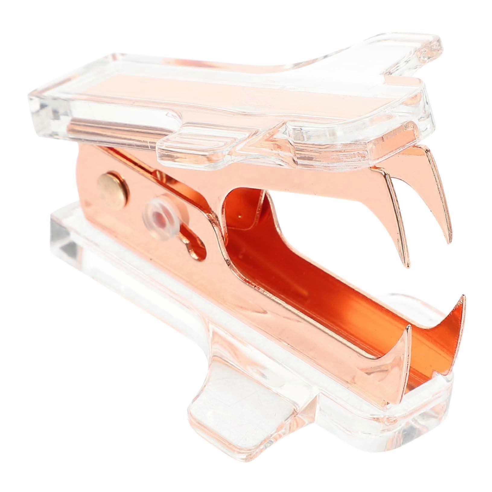 Mini Staple Remover Portable Tool for Office and Home Effortless Staple Removal Comfortable Hand Operation Rose Gold Color