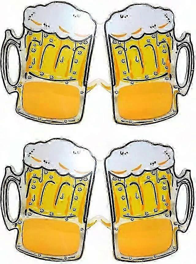 Lot de 2 nouvelles lunettes de chope de bière pour les fêtes costumées et Photo Booth Fun Props