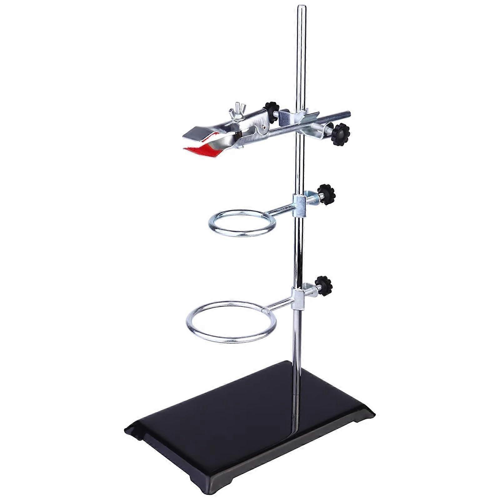 Laboratory Stand with Heavy-Duty Metal Clamp - Adjustable Support Tool for Chemistry Experiments, 12 Inch Height