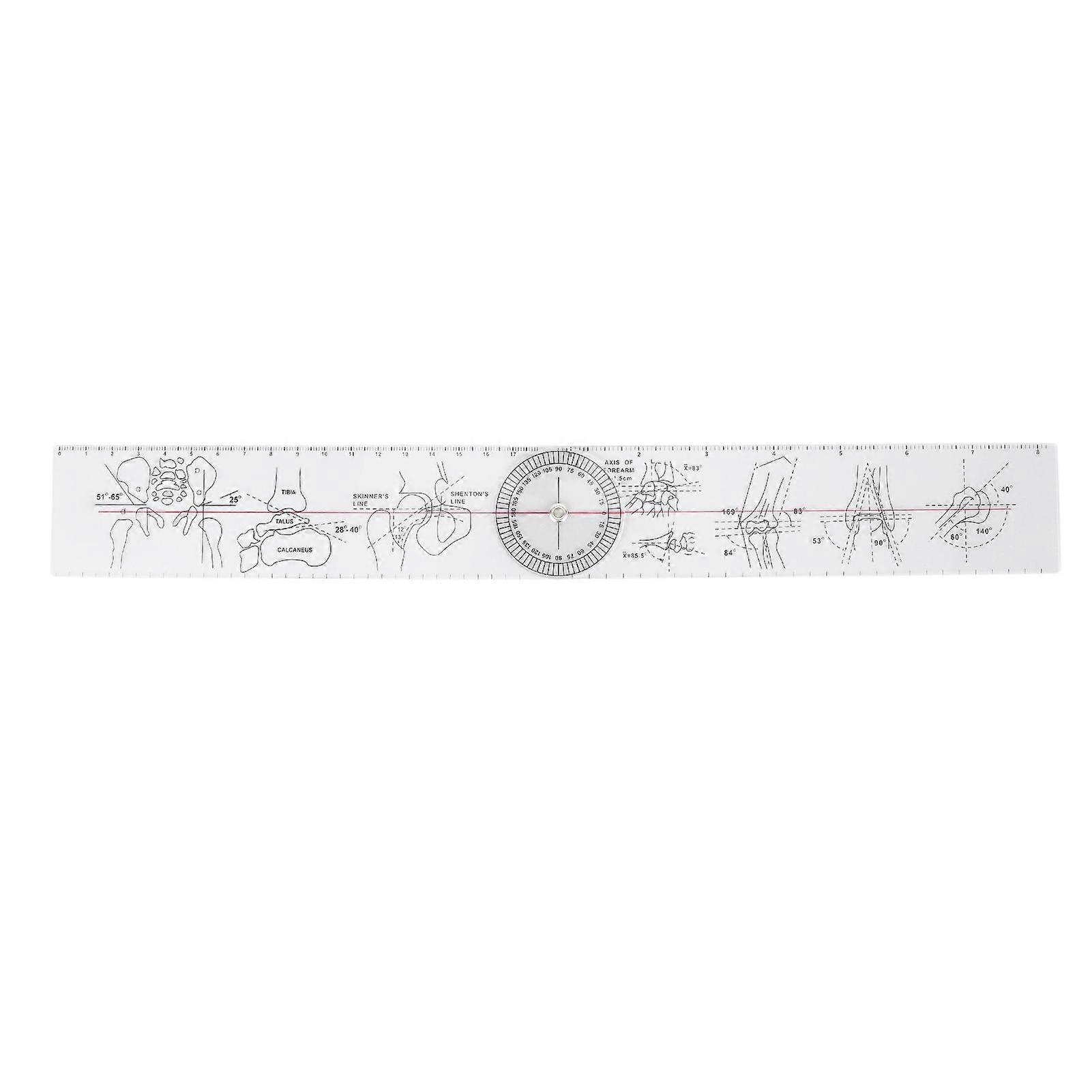 PVC Goniometer Angle Ruler 360 Degree Measure Joints Motion Range for Physical TherapyYMMR)
