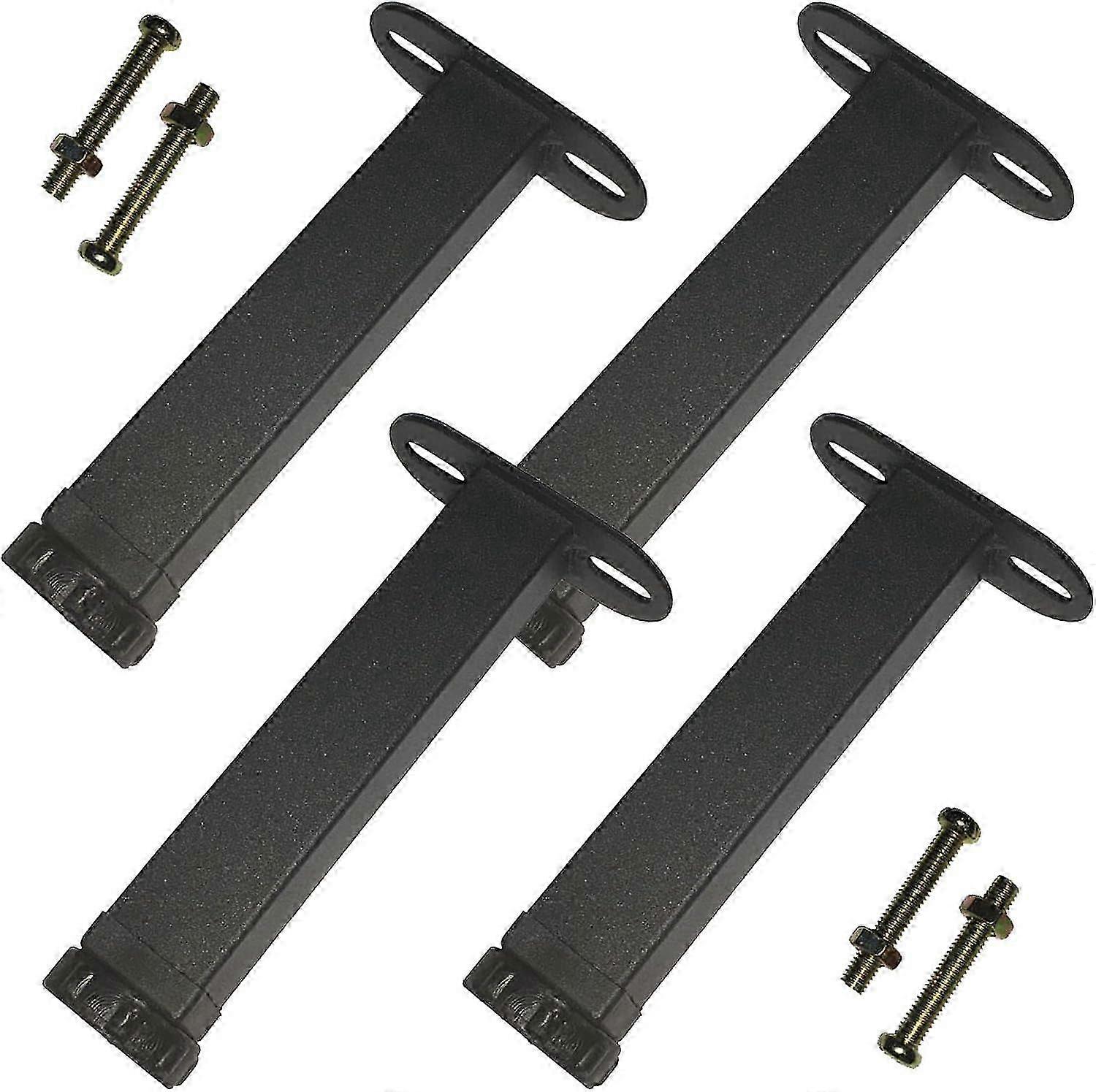 Adjustable T-Type Metal Furniture Feet - Set of 4 Gray Legs for Bed Frame & Slatted Frame Support (15cm/5.9in)