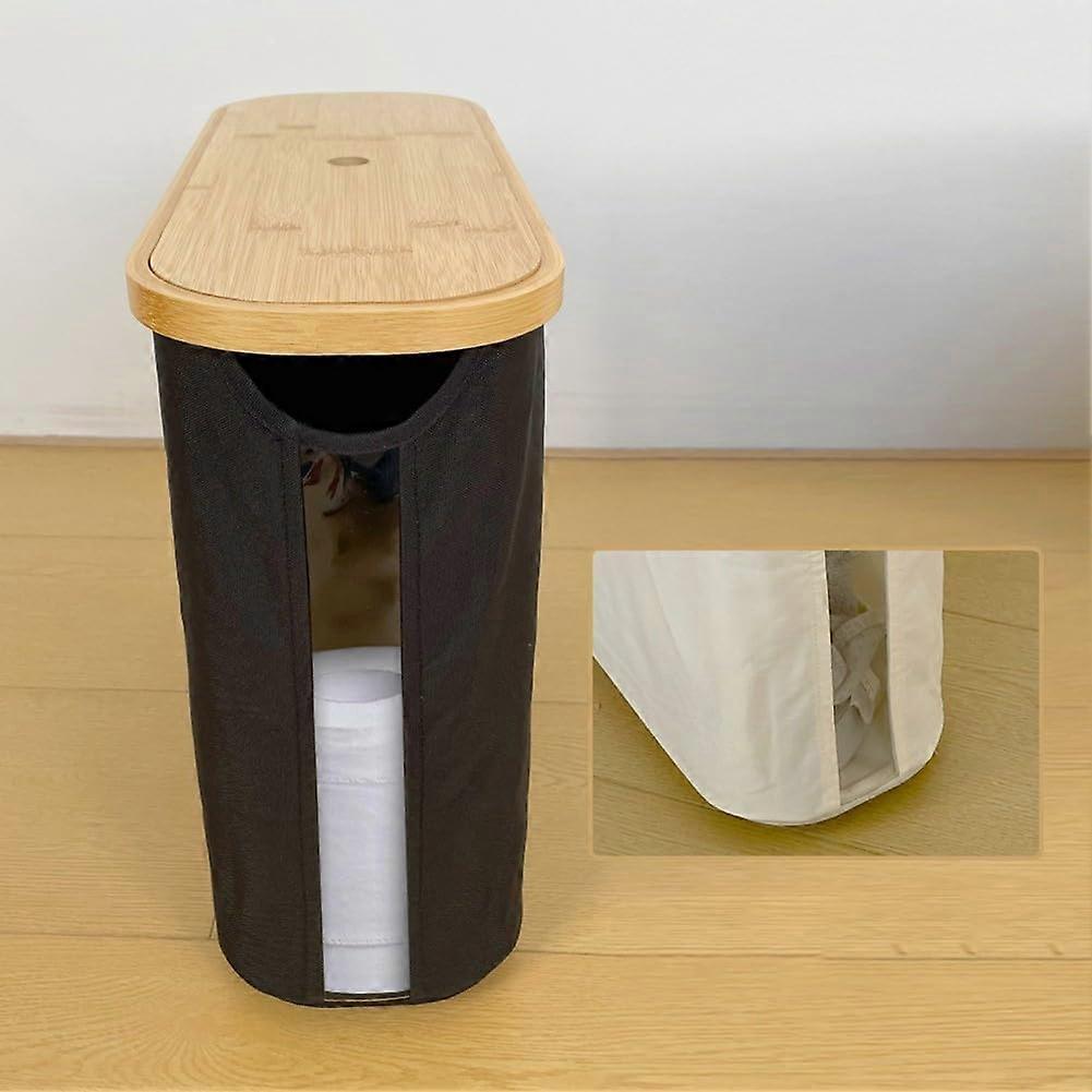 Panier Papier Toilette Couvercle - Organisateur Toilette 12 Rouleaux Debout Pour Salle De Bain En Structure Autoportante