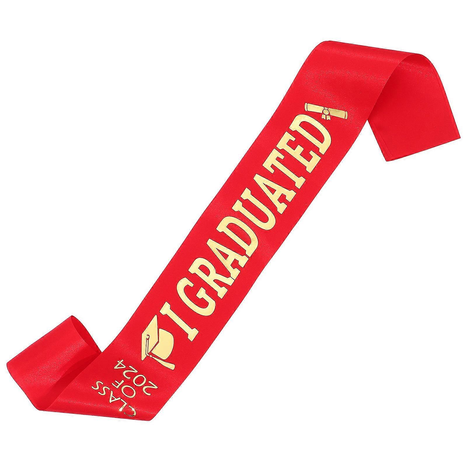 Elegant Satin Graduation Sash Shoulder Strap for Ceremony Decoration Party Celebration