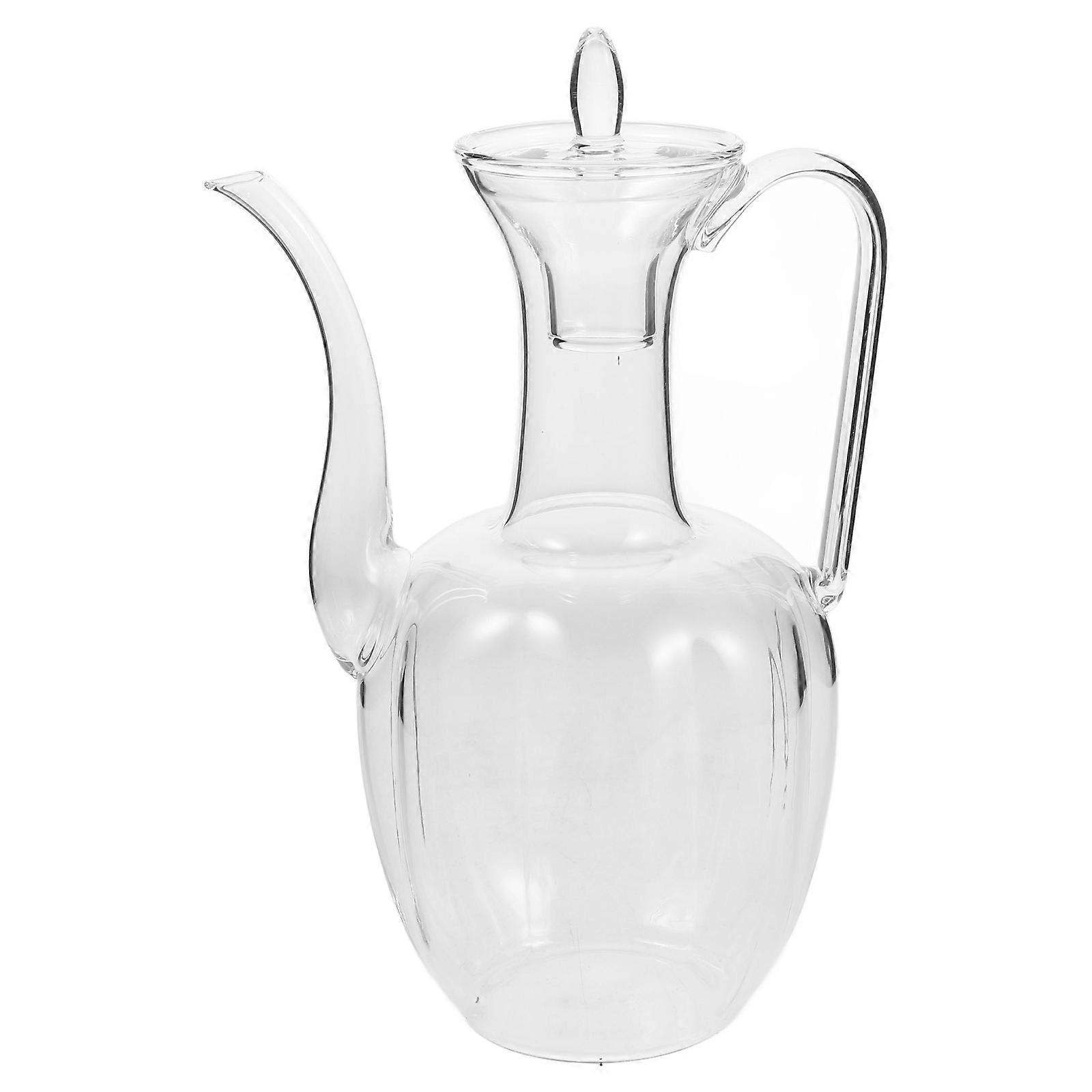Elegant Glass Teapot Clear Pitcher For Loose Tea Home And Office Use High Transparency 550ml 1Pack