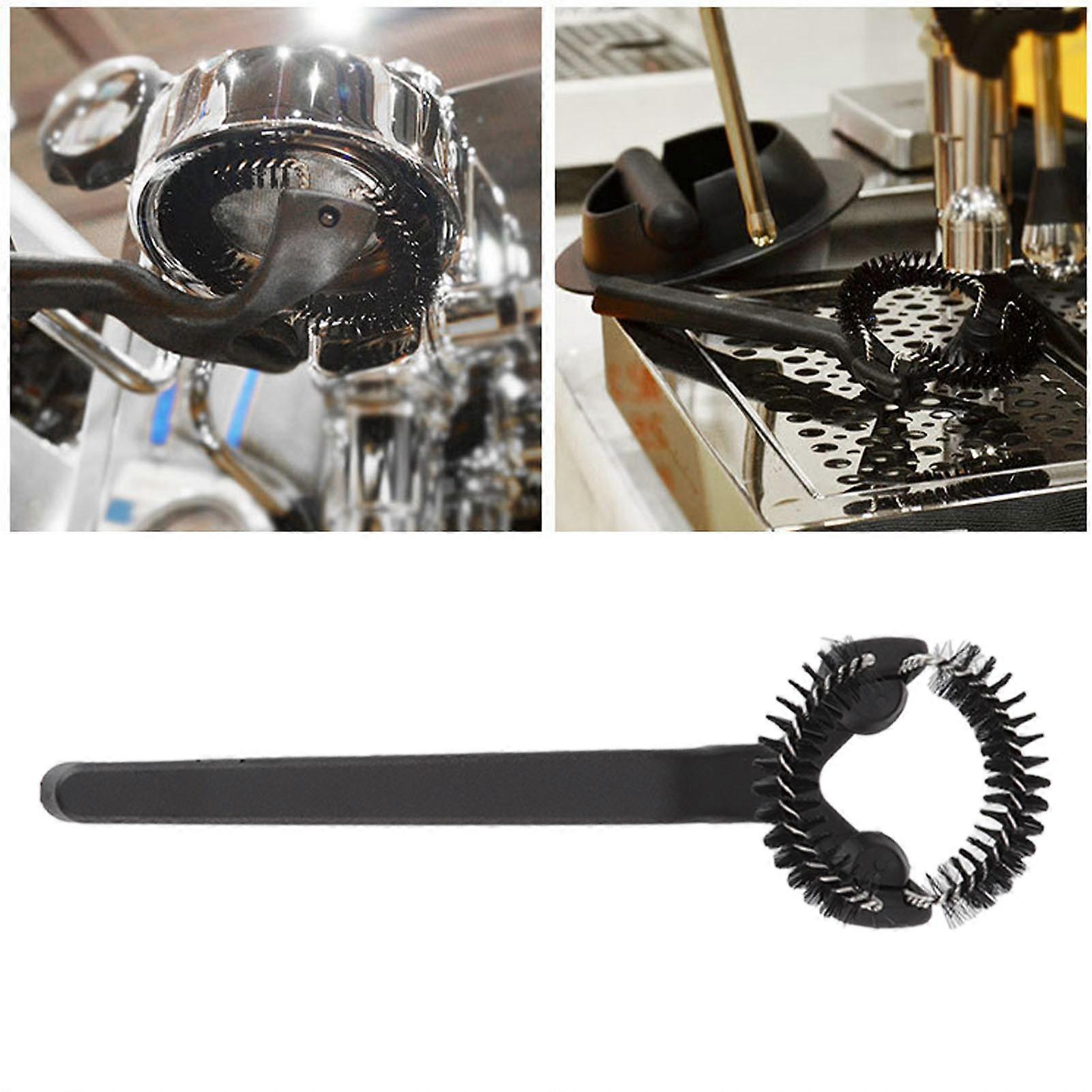 Grouphead מברשת ניקוי ידית פלסטיק ניתנת להסרה זיפי ניילון מברשת ניקוי מכונת קפה עגולה 51 מ"מ / 2 אינץ'