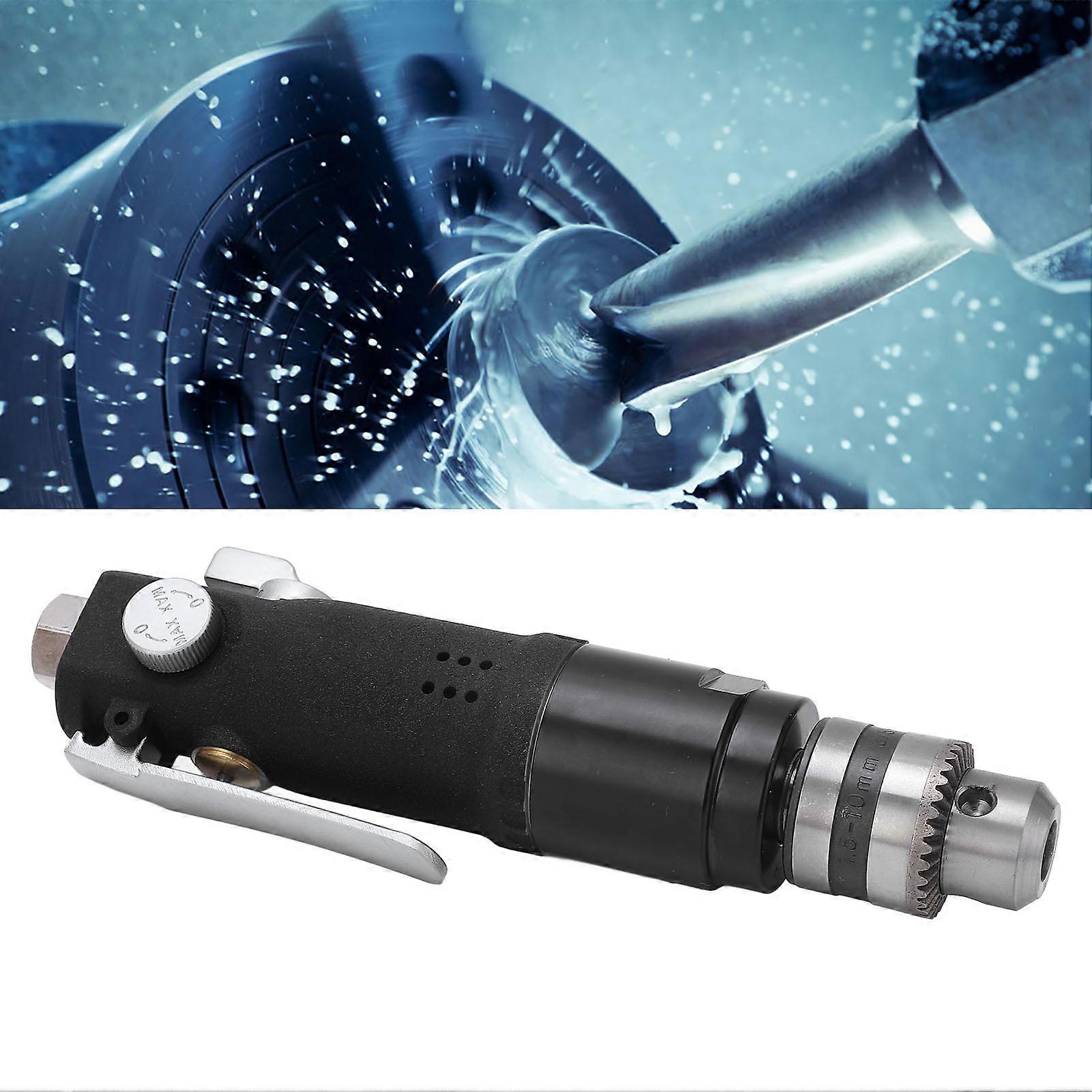 3/8in Air Drill with 3 Jaw Chuck Variable Speed Straight Handle CW and CCW Pneumatic Drill EU Style 