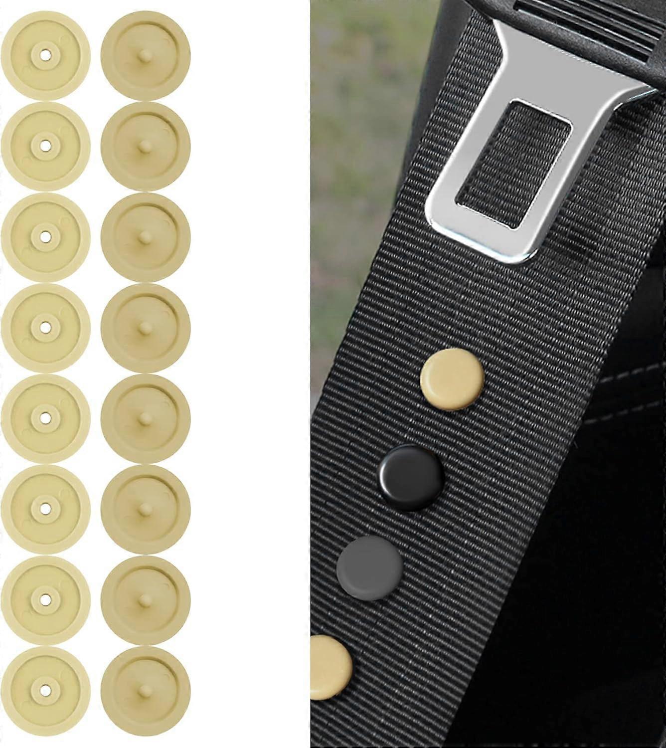 8 Sets Universal Fit Seatbelt Stopper Kit, Seat Belt Stop Button, Snap-on Seat Belt Button Stop, Seat Belt Buckle Button