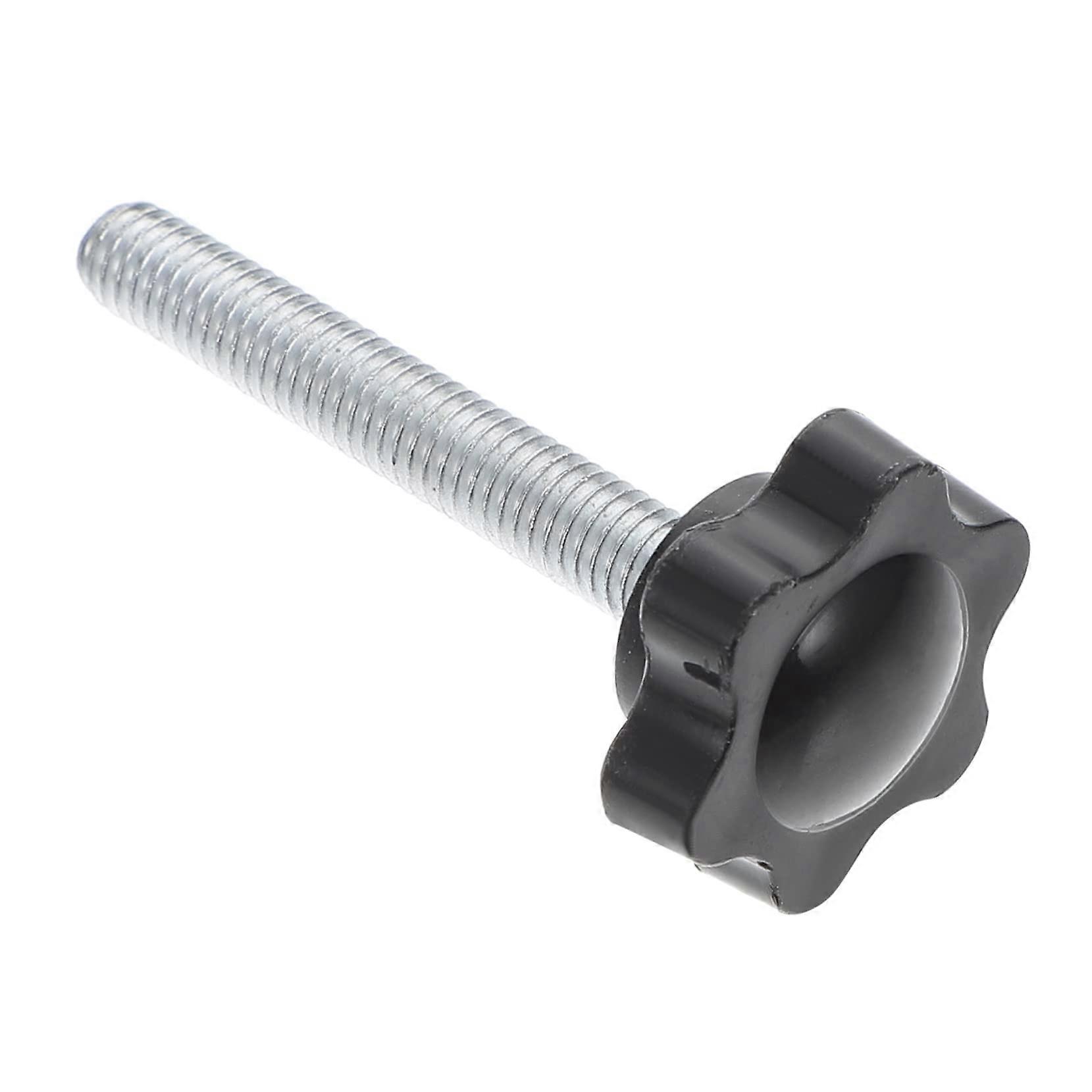 Clamping screw knob with hexagonal head, durable installation for faux furniture, electronic devices, mechanical applications.