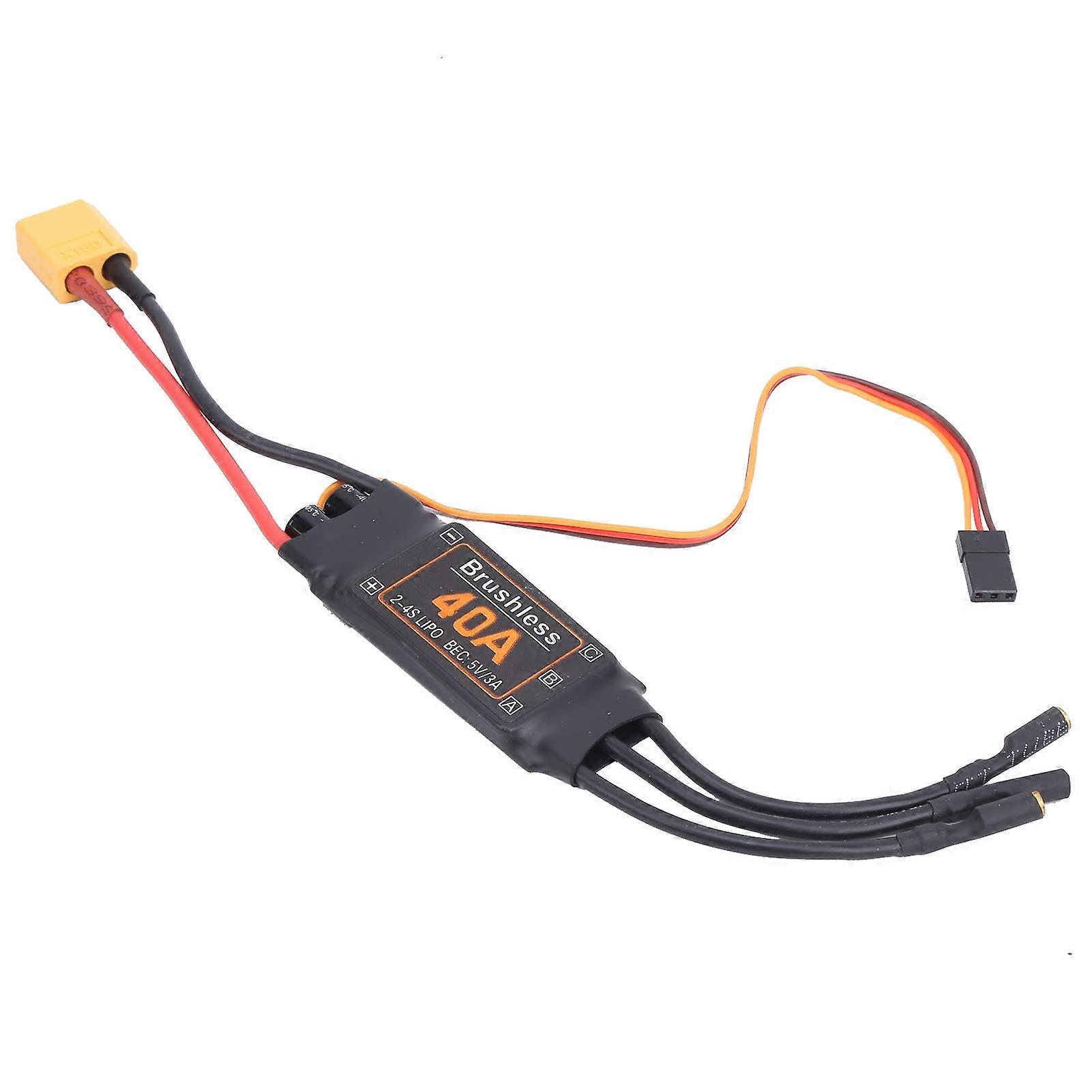 40A Brushless Regulator with 5V 3A BEC Output for Brushless RC Drone ESC, Connector for Deans, 35A Speed Controller Accessories