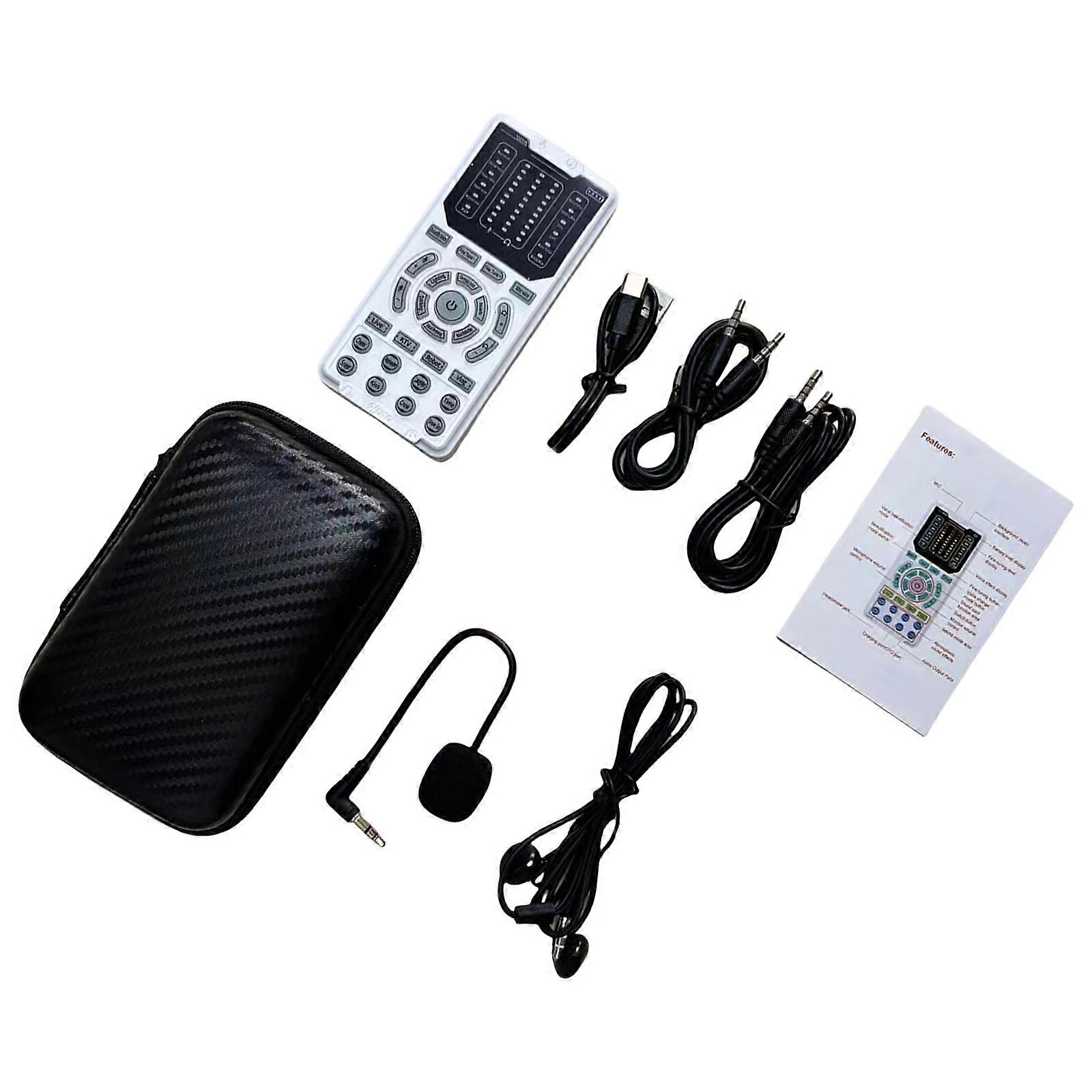 Professional Voice Changer Handheld Microphone With 16 Sound Effect Lighting Mini Live Broadcast Handheld Modulator Multicolor
