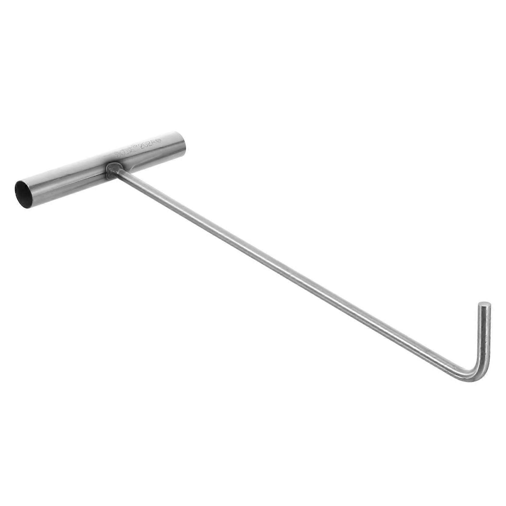 Manhole Cover Lifting Hook T-Shaped Design for Easy Handling of Sewer Covers and Rollers, Durable and User-Friendly